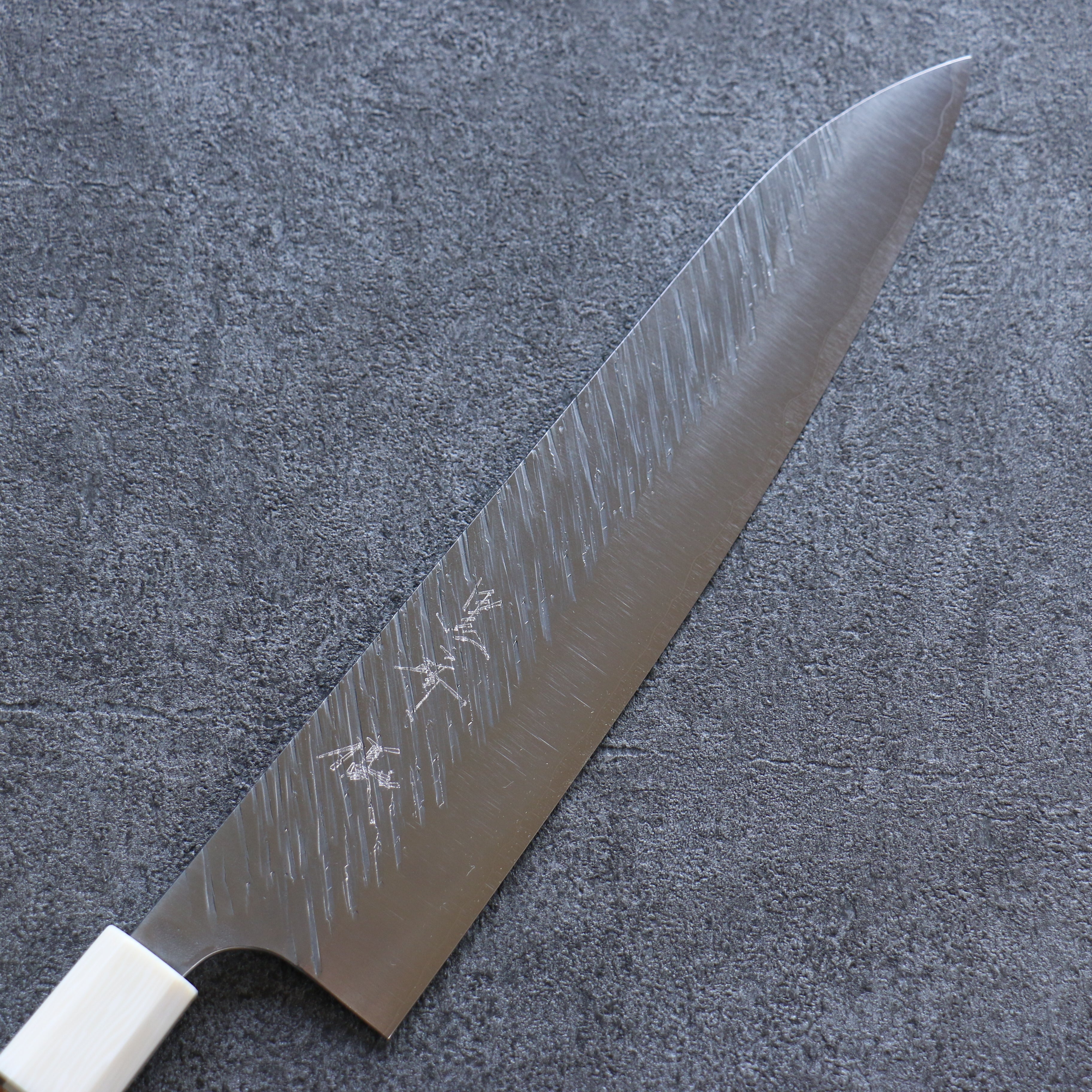 Yu Kurosaki Fujin SG2 Hammered Gyuto 240mm Stabilized wood (Birch Burl) Handle - Seisuke Knife