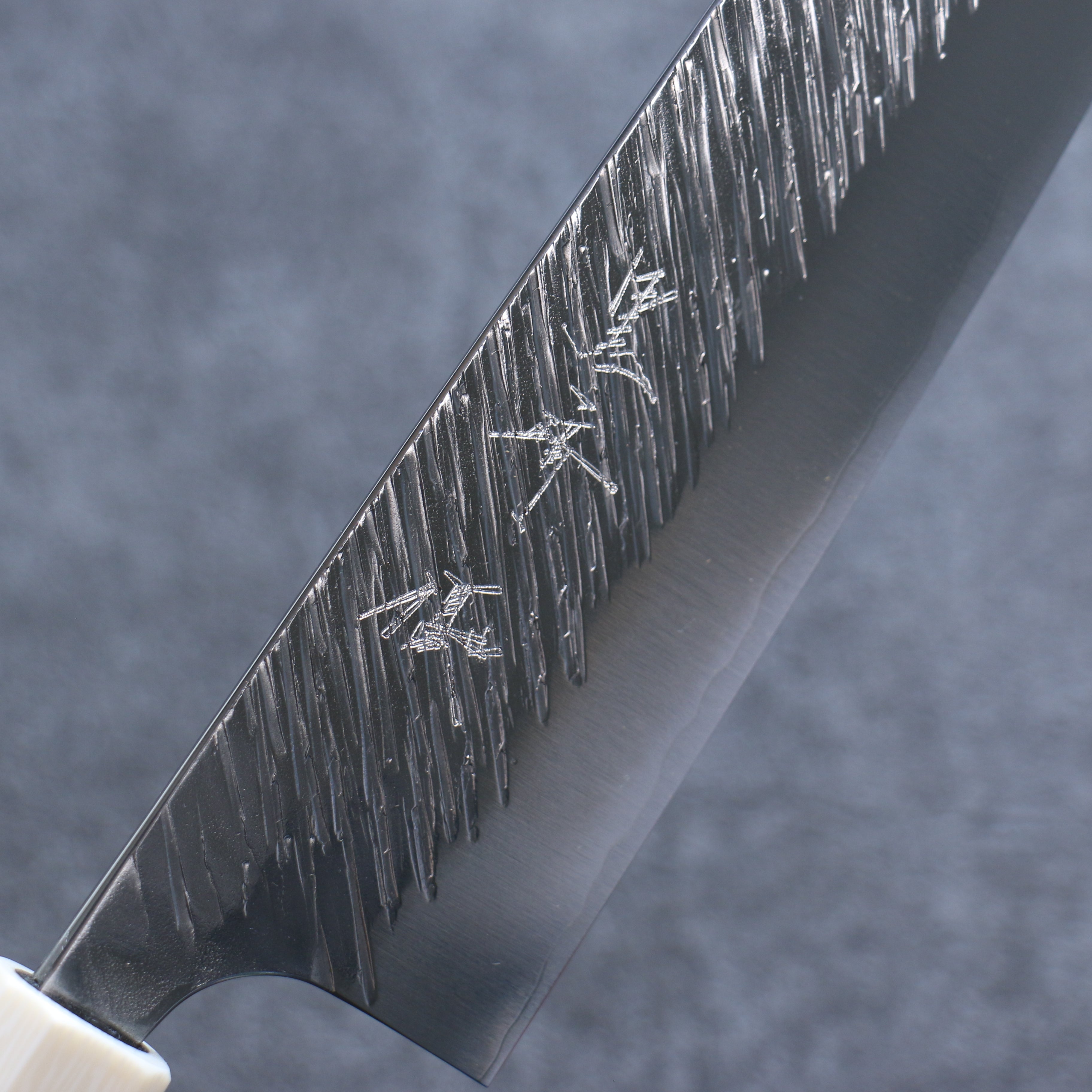 Yu Kurosaki Fujin SG2 Hammered Gyuto 240mm Stabilized wood (Birch Burl) Handle - Seisuke Knife