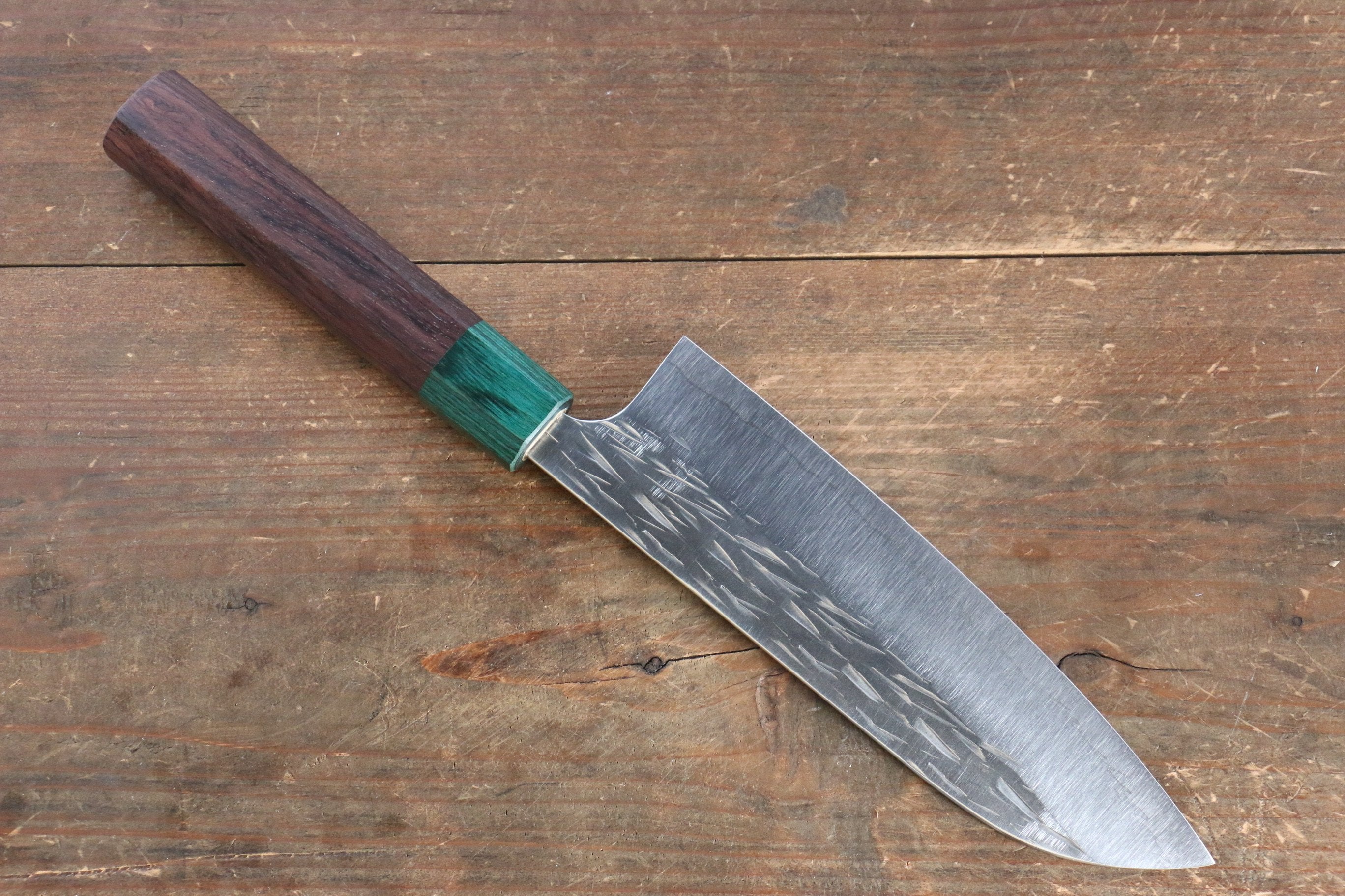 Yu Kurosaki Juhyo SG2 Hammered Santoku 165mm with Shitan Handle - Seisuke Knife