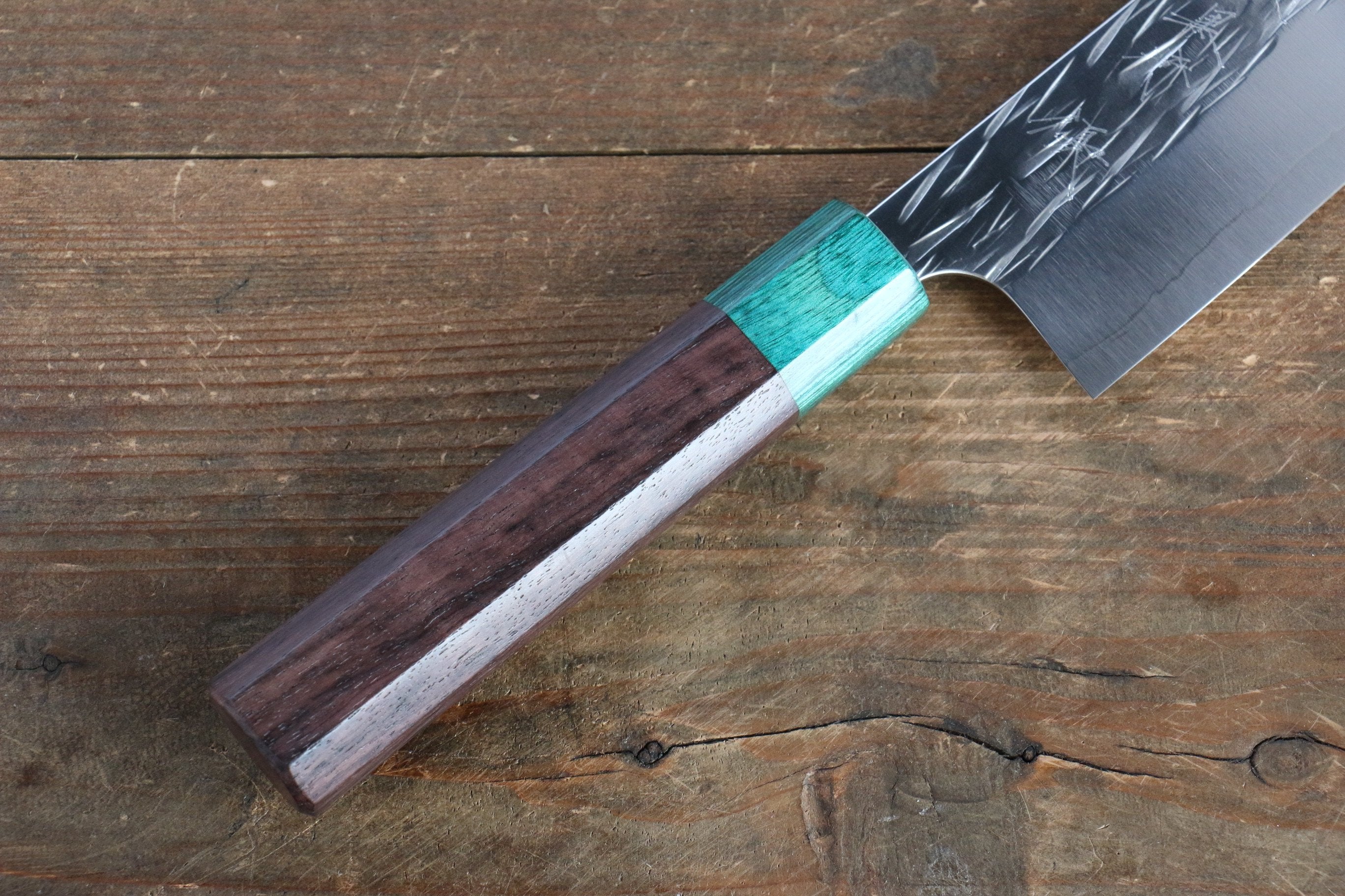 Yu Kurosaki Juhyo SG2 Hammered Santoku 165mm with Shitan Handle - Seisuke Knife