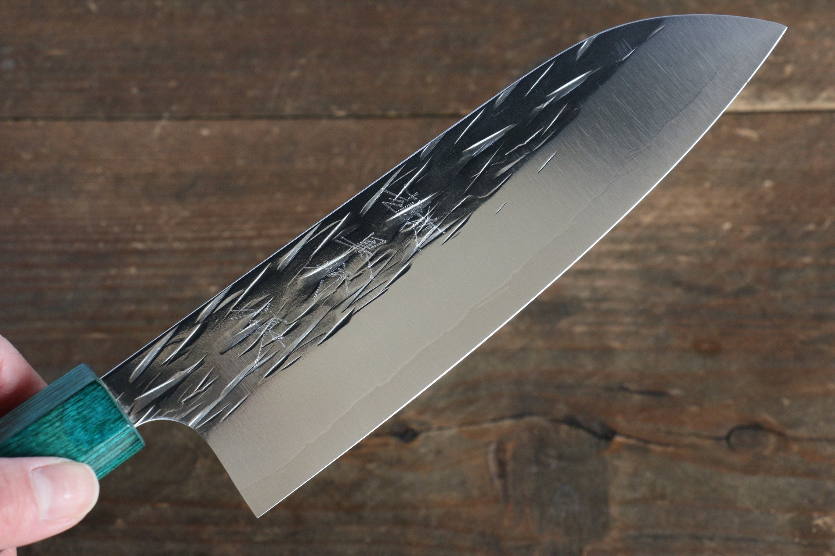 Yu Kurosaki Juhyo SG2 Hammered Santoku 165mm with Shitan Handle - Seisuke Knife