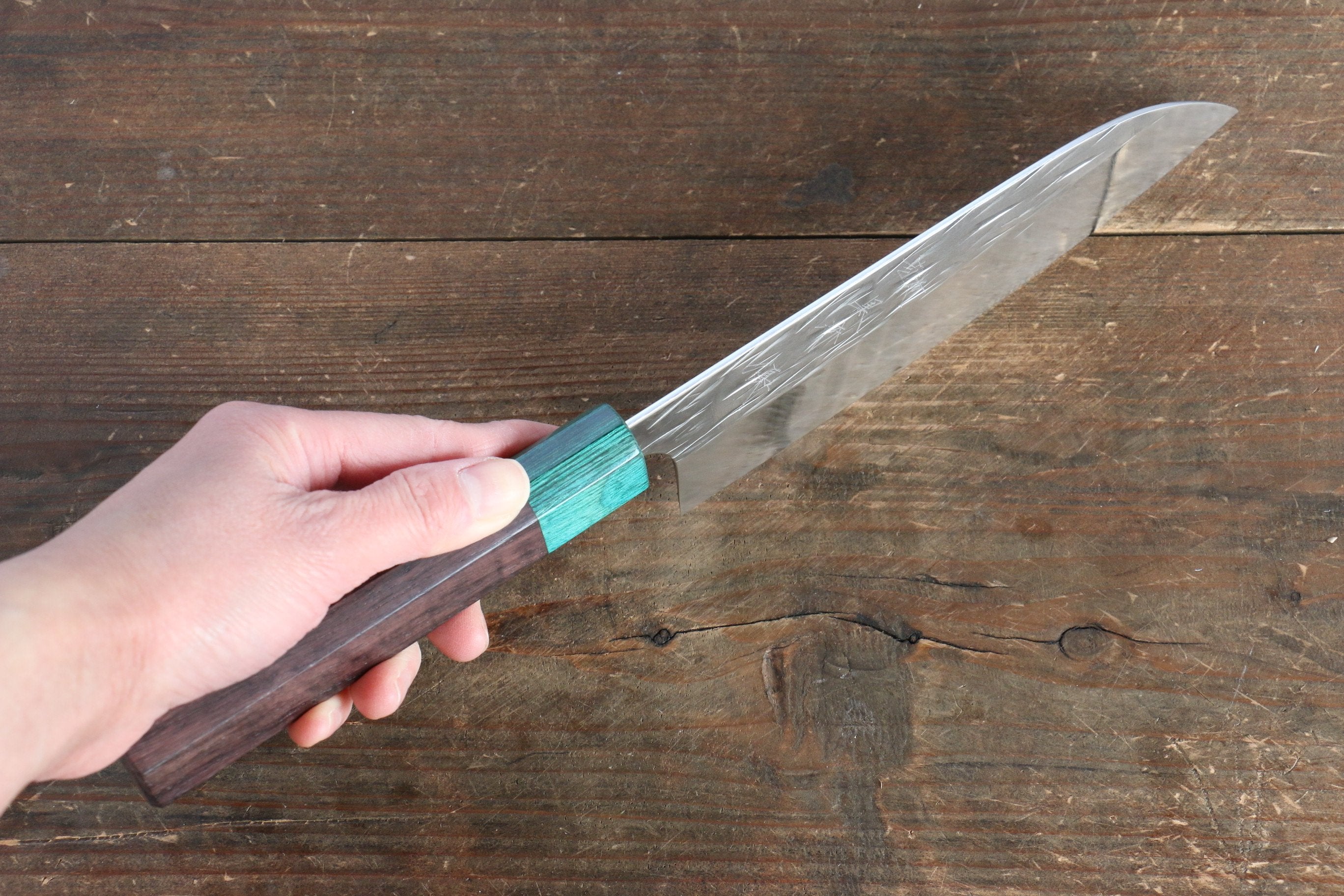 Yu Kurosaki Juhyo SG2 Hammered Santoku 165mm with Shitan Handle - Seisuke Knife