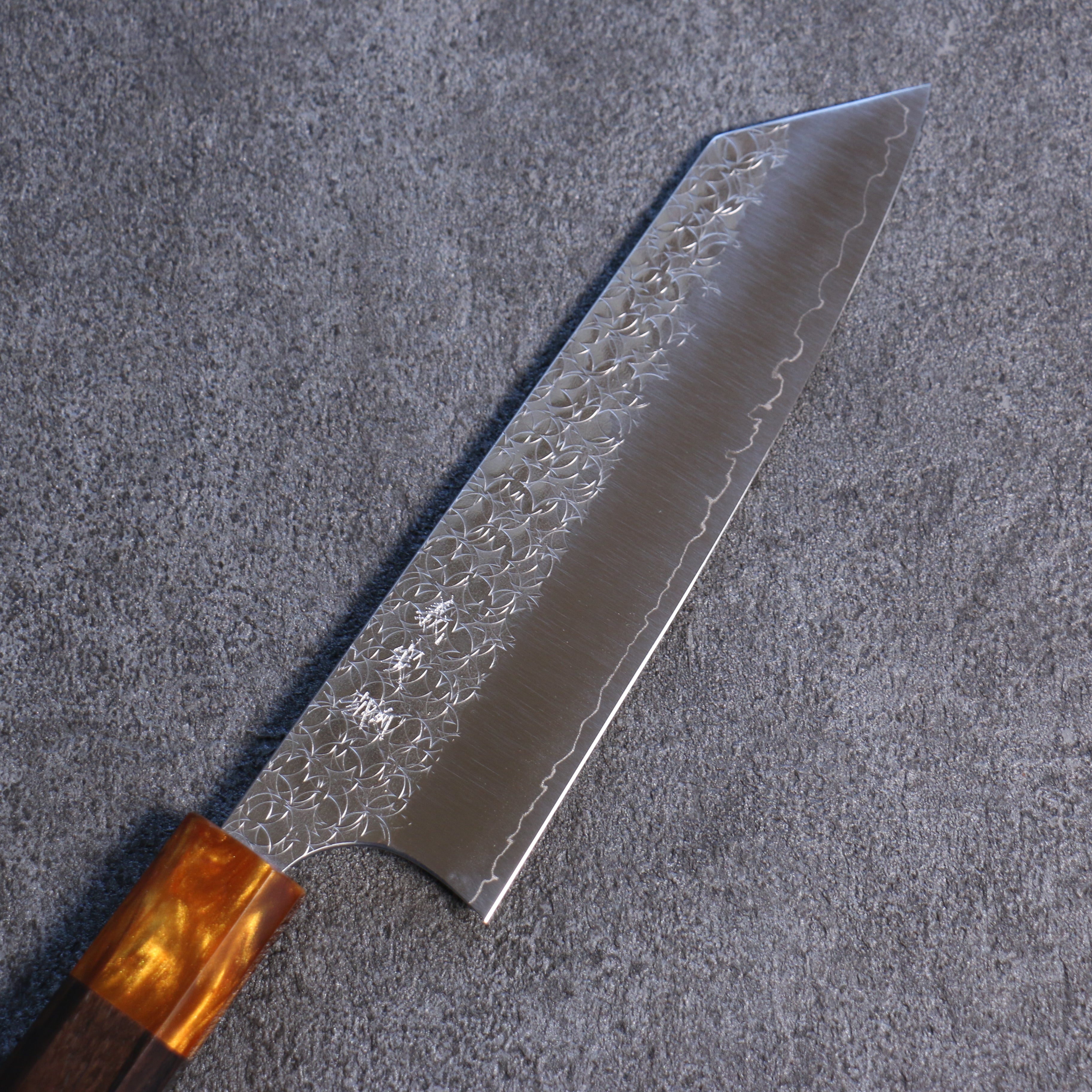 Yoshimi Kato Minamo SG2 Hammered Bunka 165mm Ebony Wood Handle - Seisuke Knife