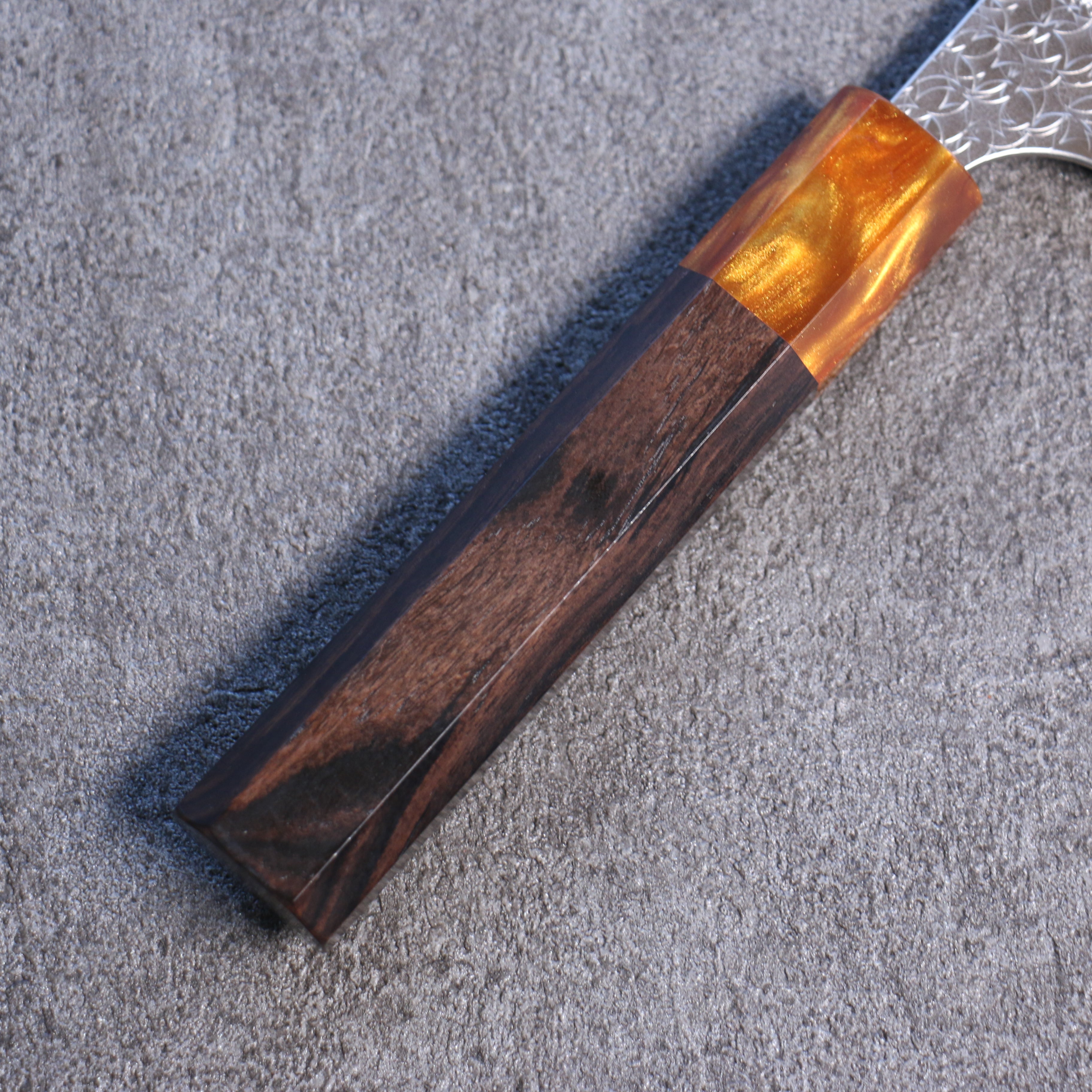 Yoshimi Kato Minamo SG2 Hammered Bunka 165mm Ebony Wood Handle - Seisuke Knife