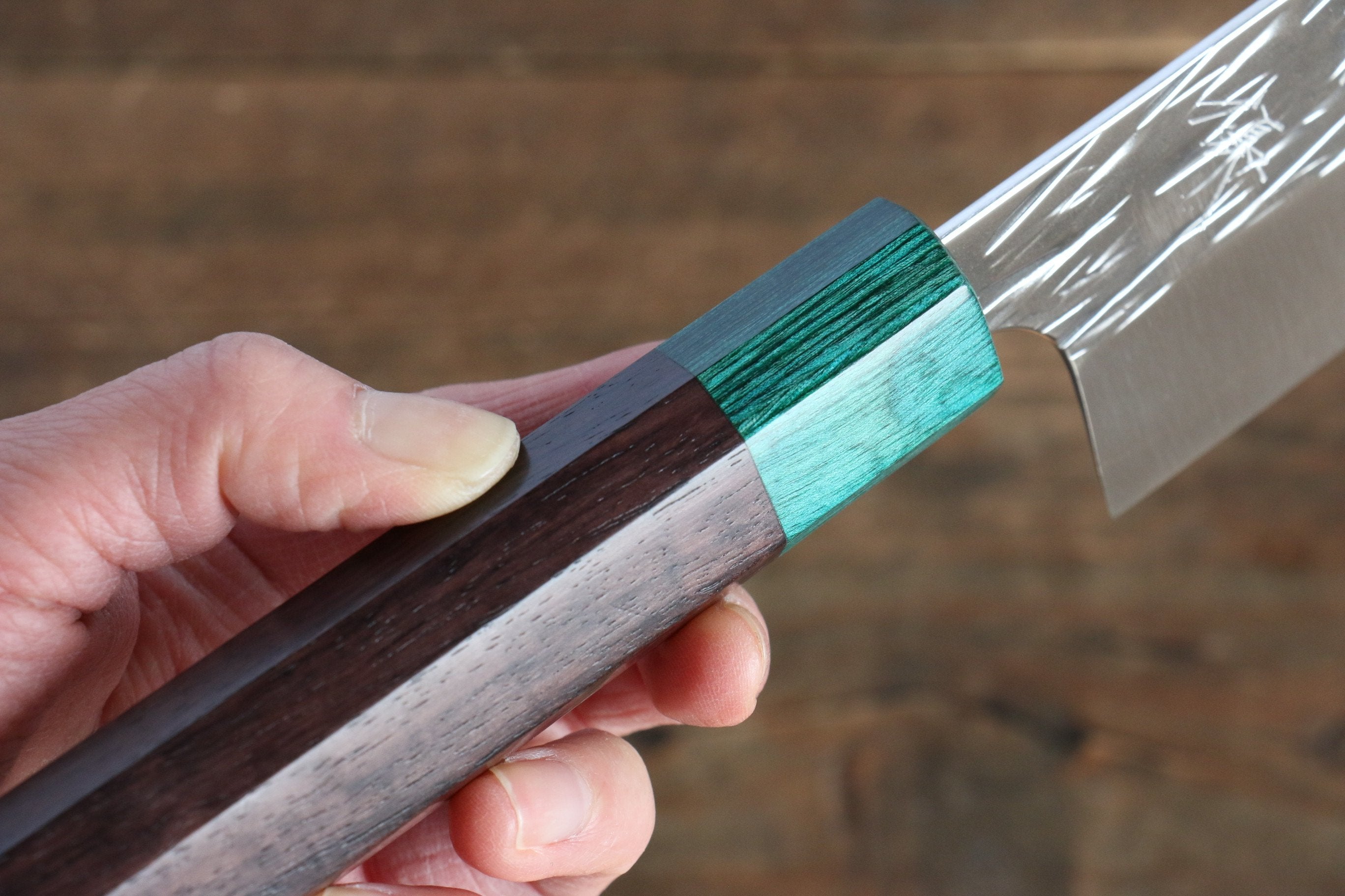 Yu Kurosaki Juhyo SG2 Hammered Santoku 165mm with Shitan Handle - Seisuke Knife