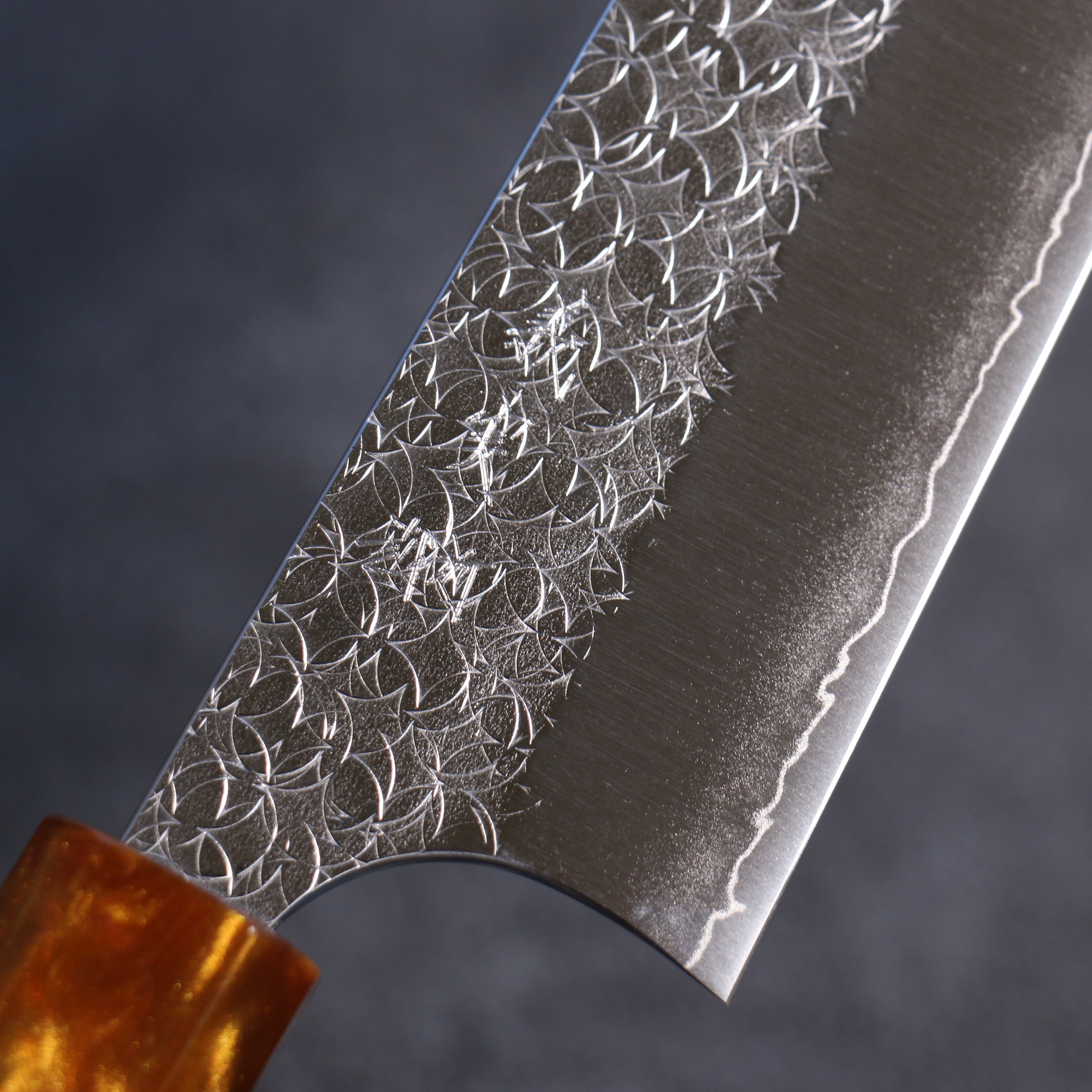 Yoshimi Kato Minamo SG2 Hammered Bunka 165mm Ebony Wood Handle - Seisuke Knife