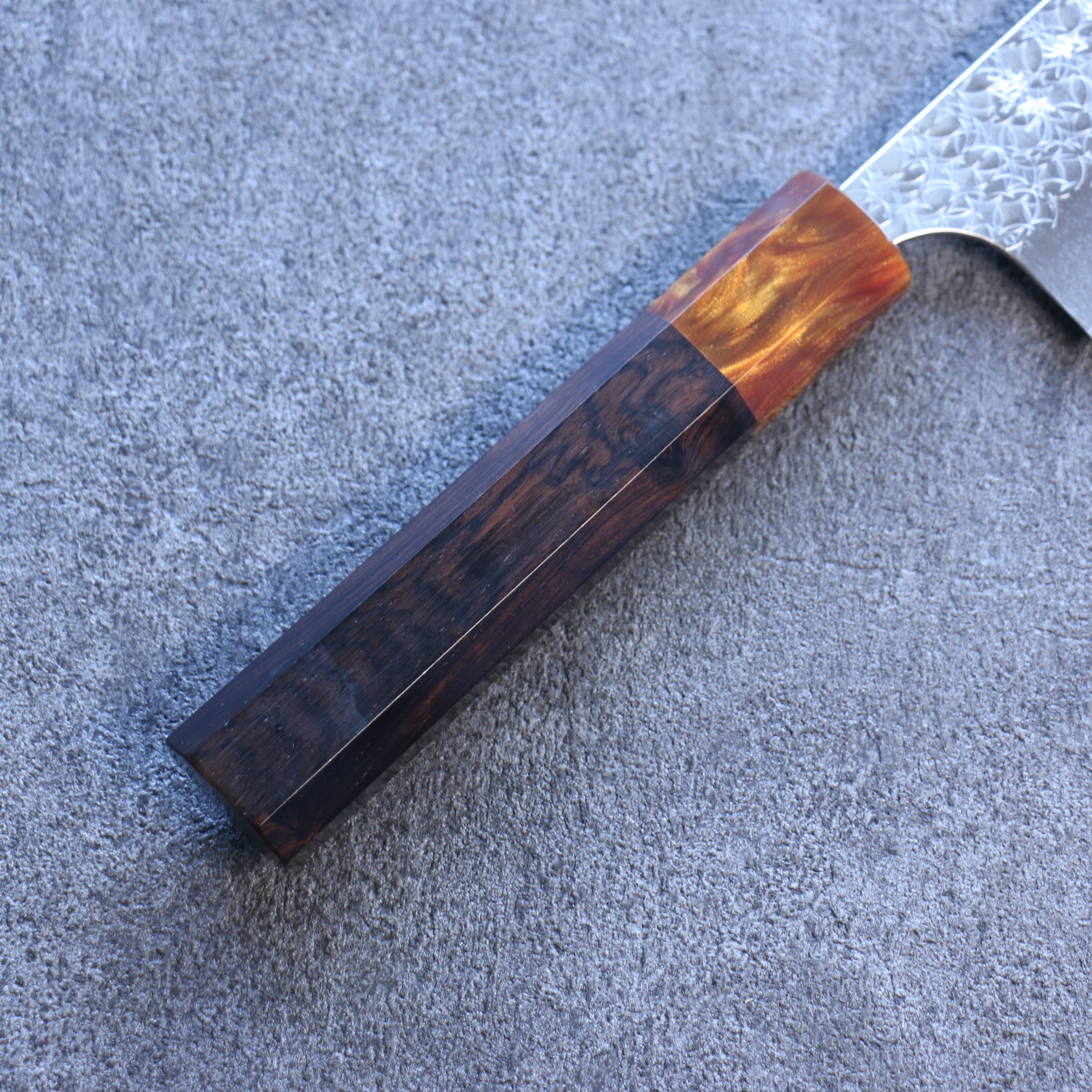 Yoshimi Kato Minamo SG2 Hammered Gyuto 210mm Ebony Wood Handle - Seisuke Knife
