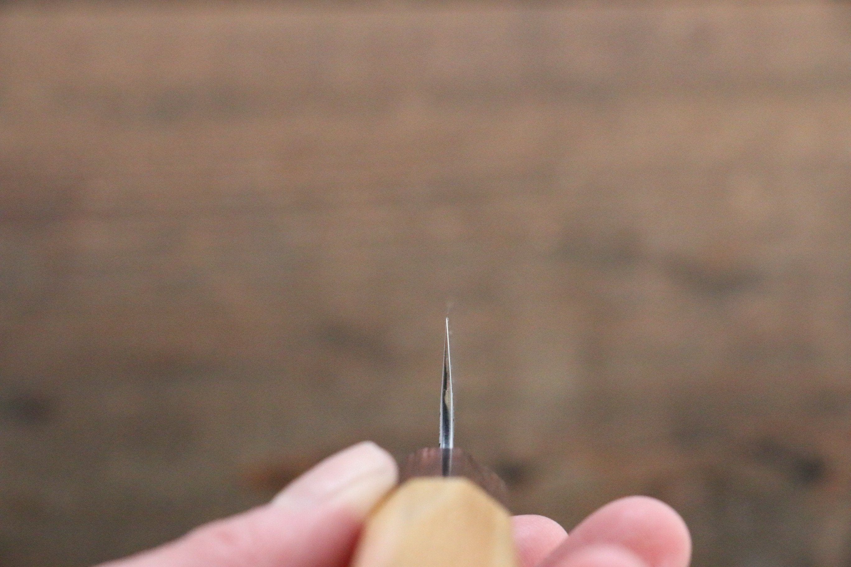 Yu Kurosaki Fujin Blue Super Hammered Petty-Utility 150mm Keyaki (Japanese Elm) Handle - Seisuke Knife