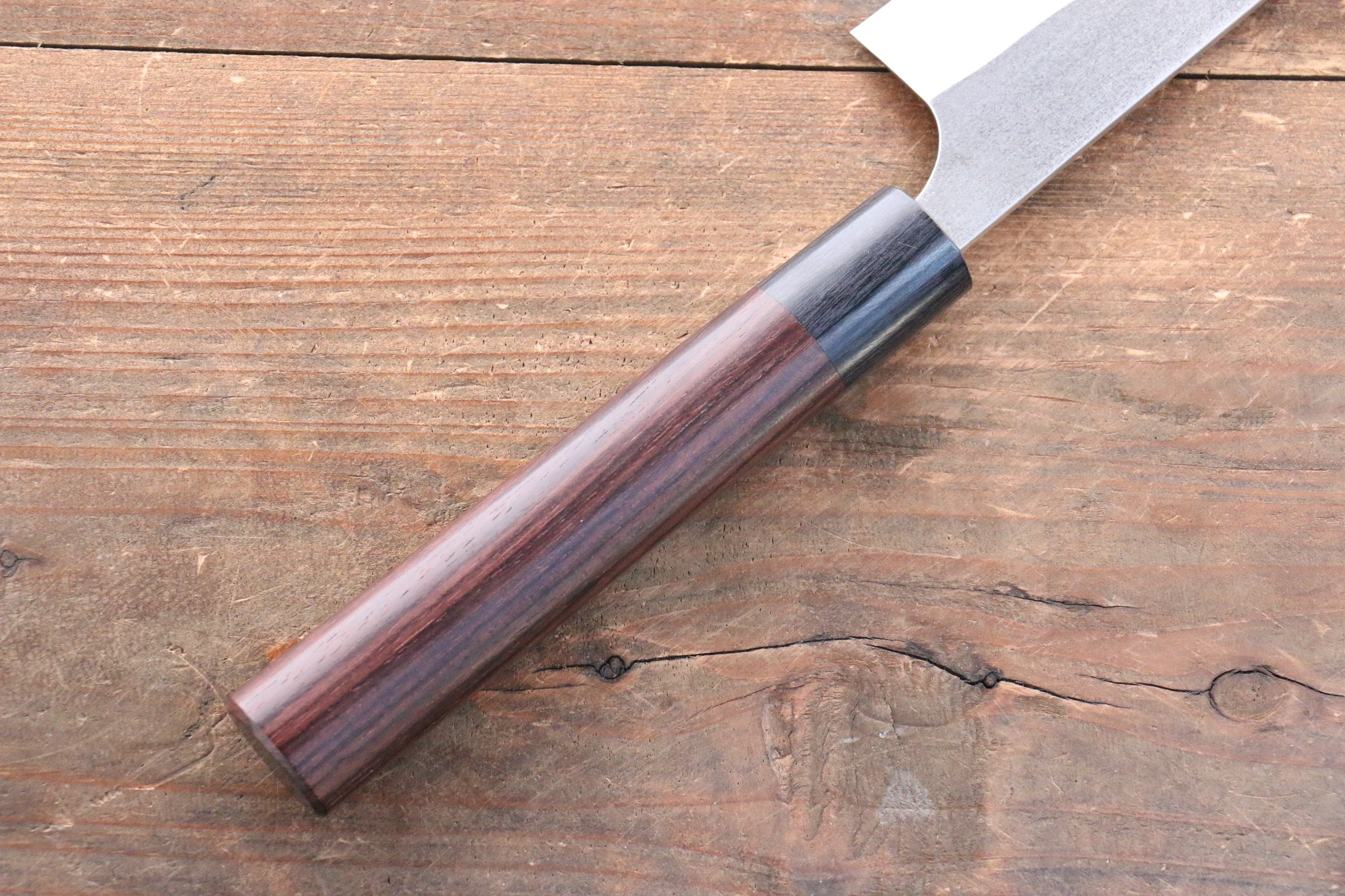 Shungo Ogata SG2 Kurouchi Black Finished Sujihiki 240mm Shitan Handle - Seisuke Knife