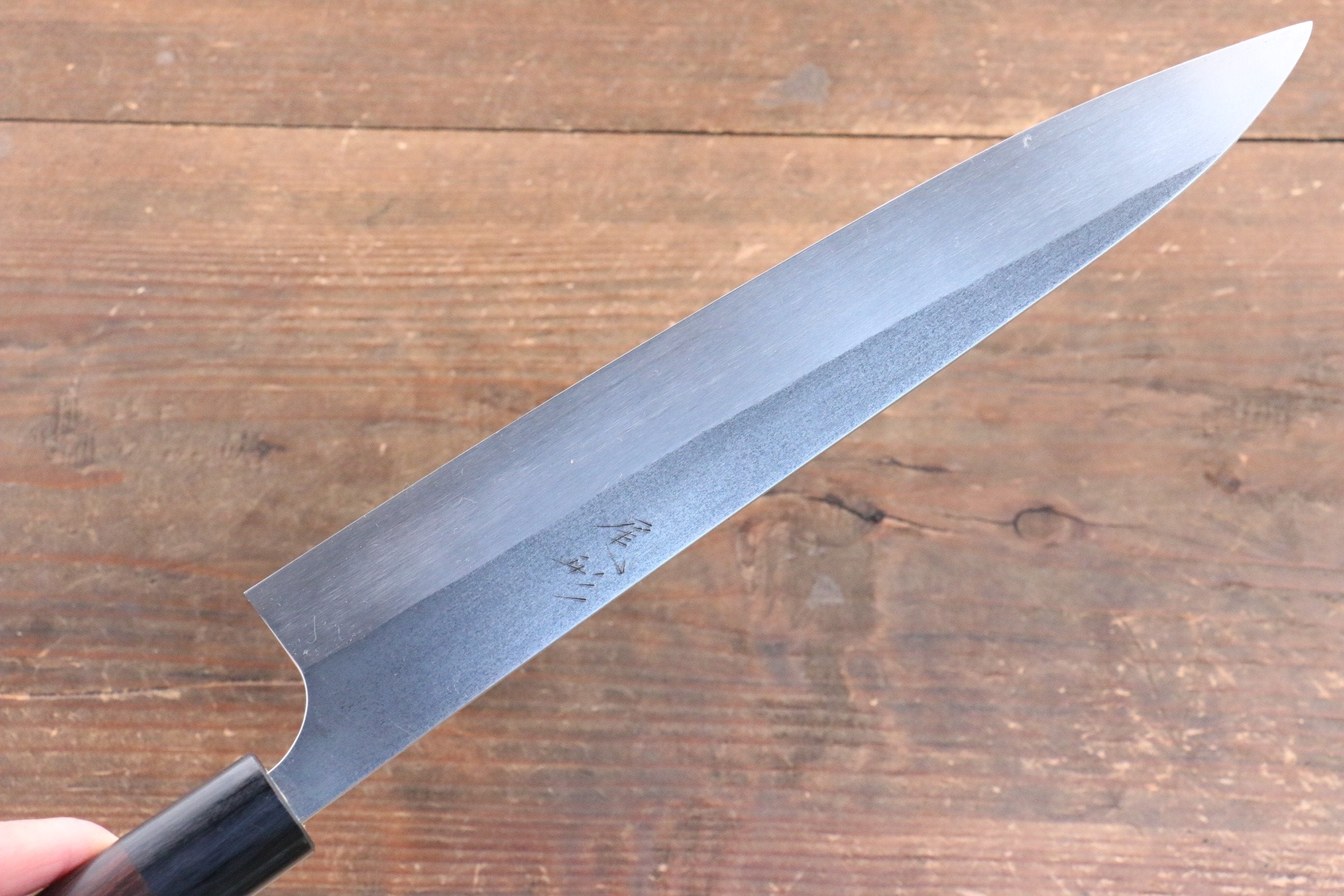 Shungo Ogata SG2 Kurouchi Black Finished Sujihiki 240mm Shitan Handle - Seisuke Knife