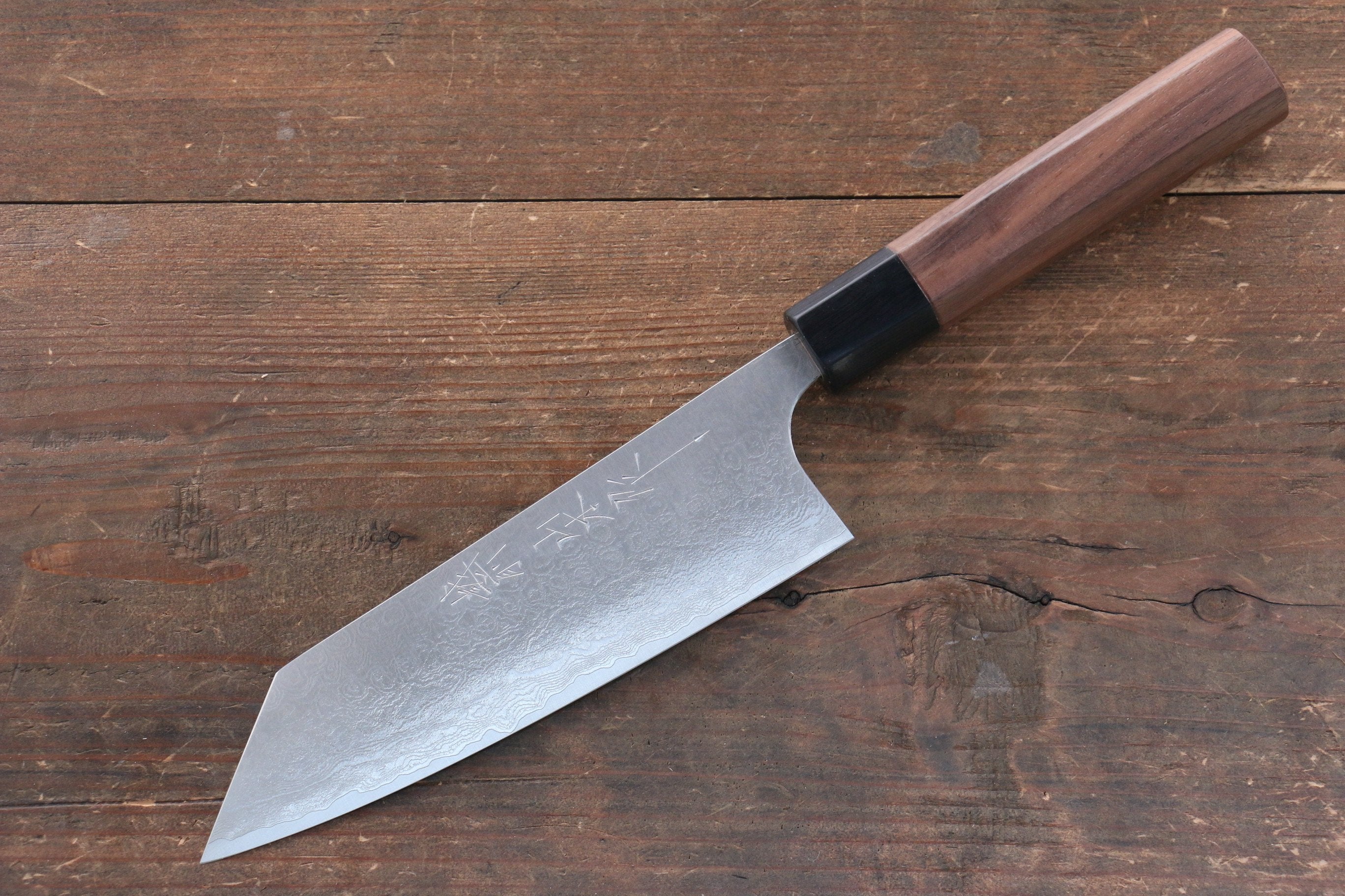 Nao Yamamoto VG10 Black Damascus Bunka 165mm Walnut - Seisuke Knife