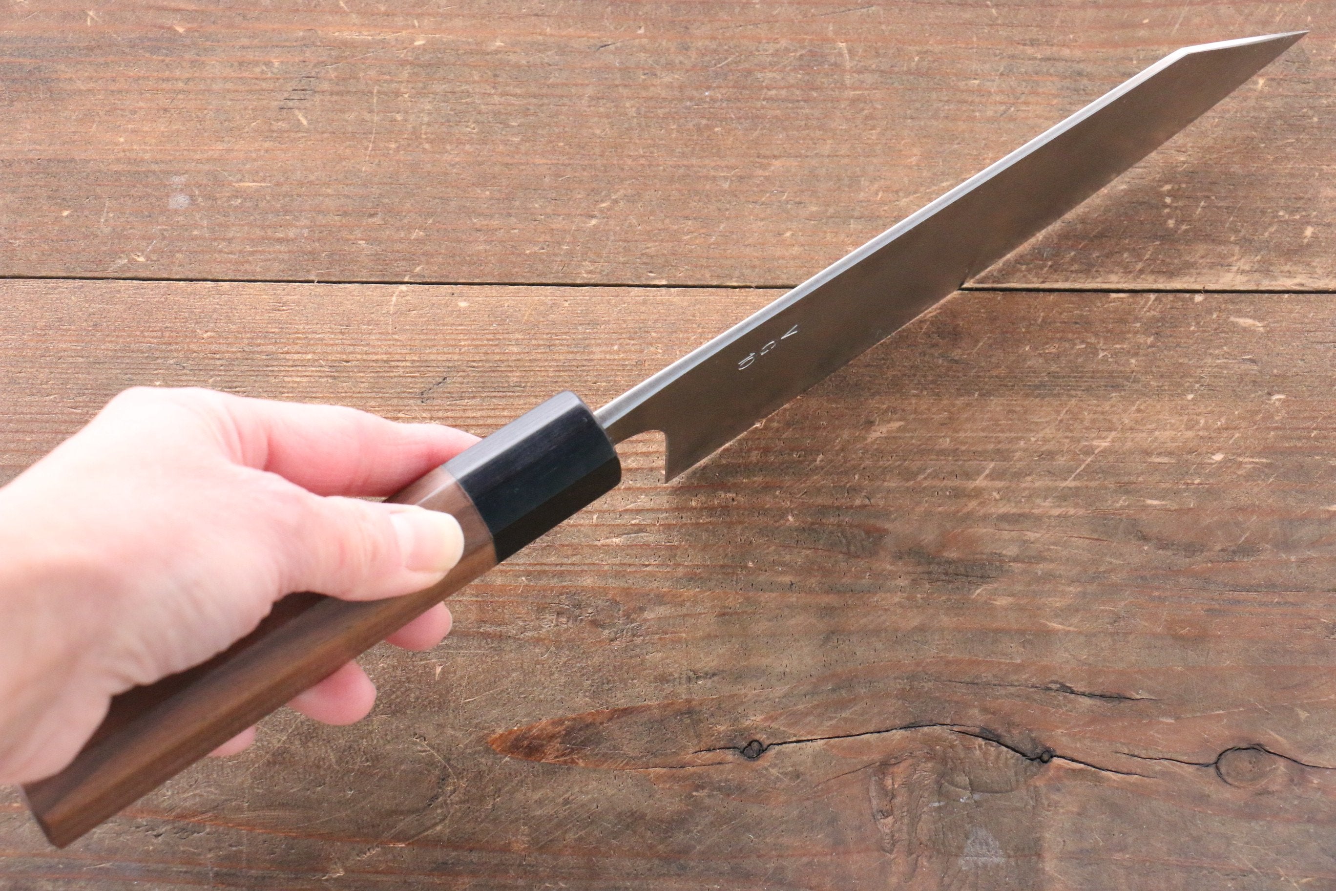 Nao Yamamoto VG10 Black Damascus Bunka 165mm Walnut - Seisuke Knife