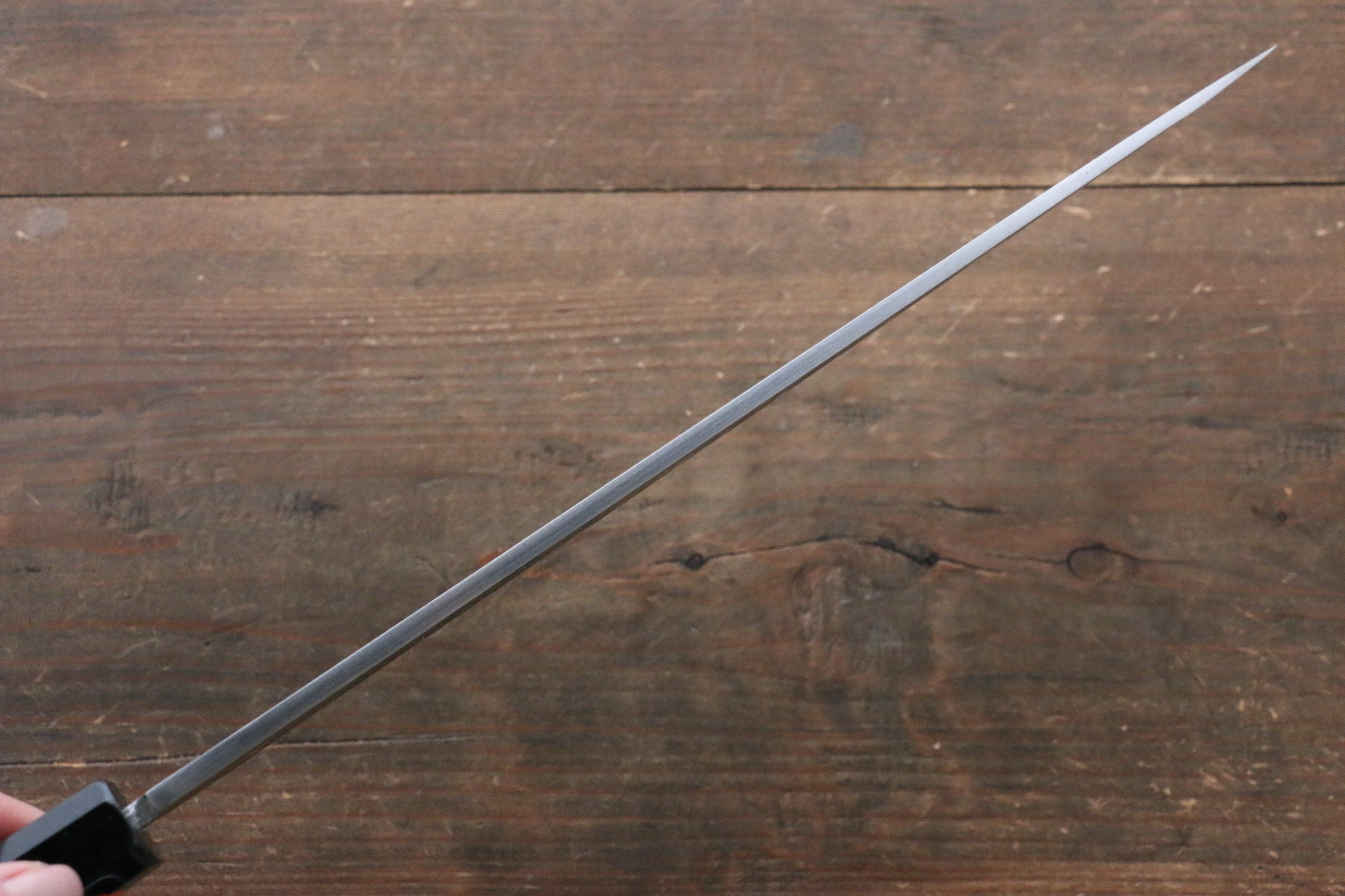 Shigeki Tanaka Blue Steel No.2 Damascus Yanagiba 270mm with Ebony Wood Handle - Seisuke Knife