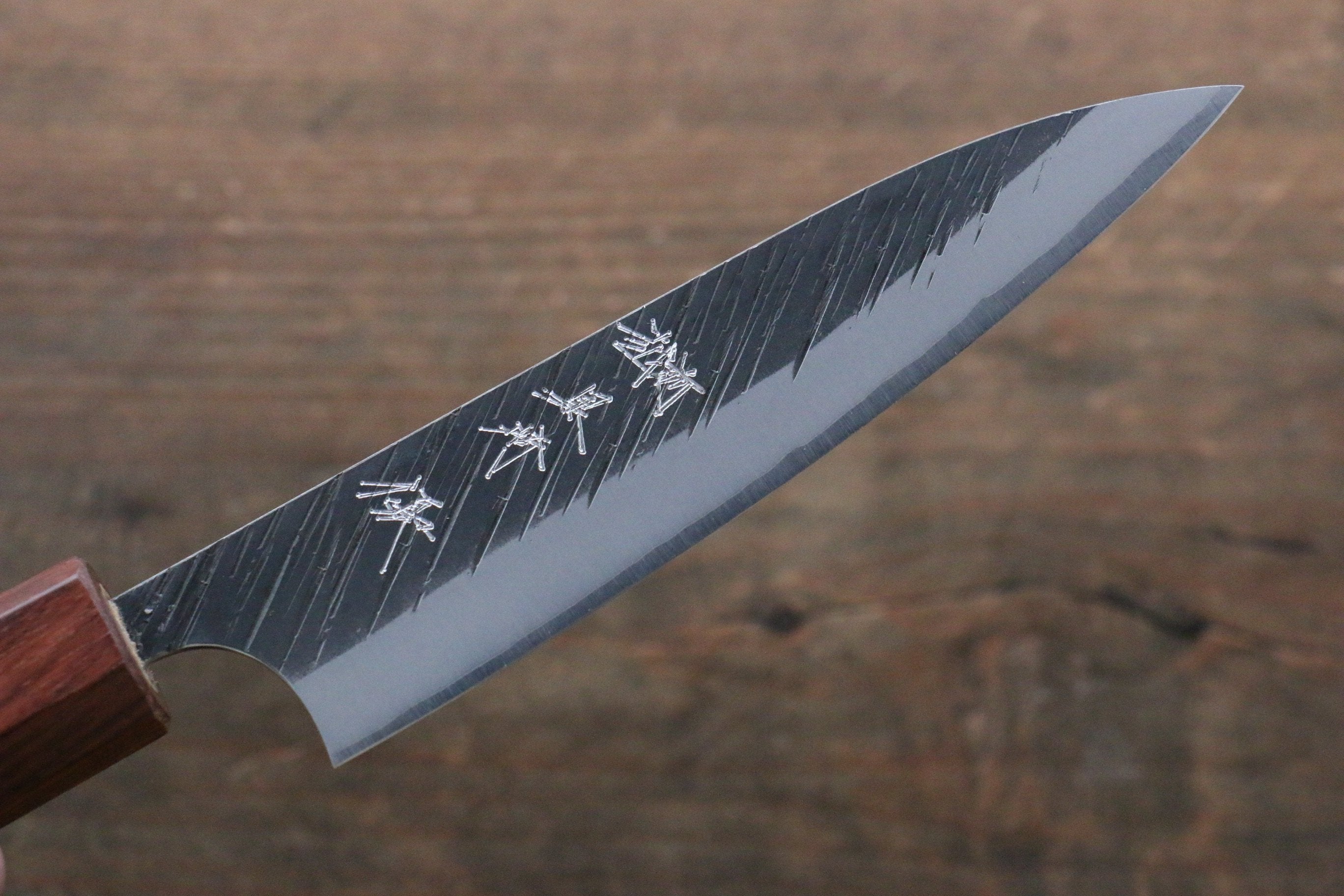 Yu Kurosaki Blue Super Hammered Petty-Utility 120mm with Shitan Handle (ferrule: Honduras) - Seisuke Knife