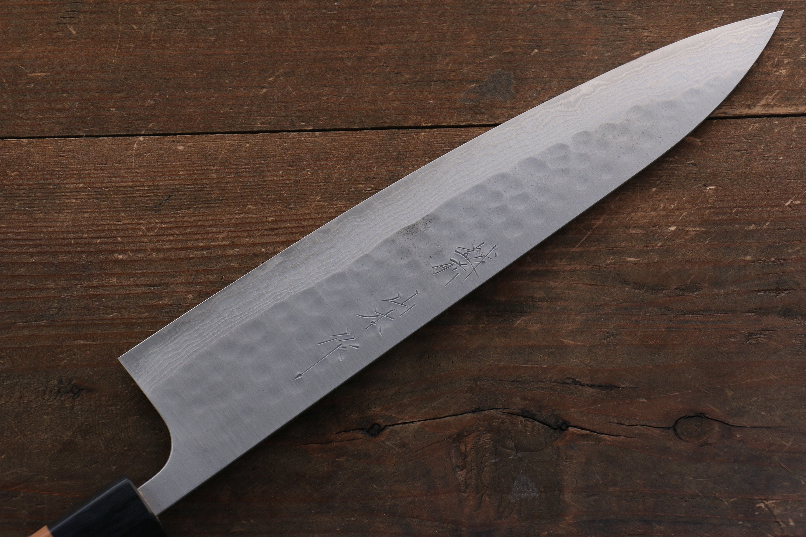 Nao Yamamoto SRS13 Black Damascus Gyuto 240mm Cherry Blossoms Handle - Seisuke Knife