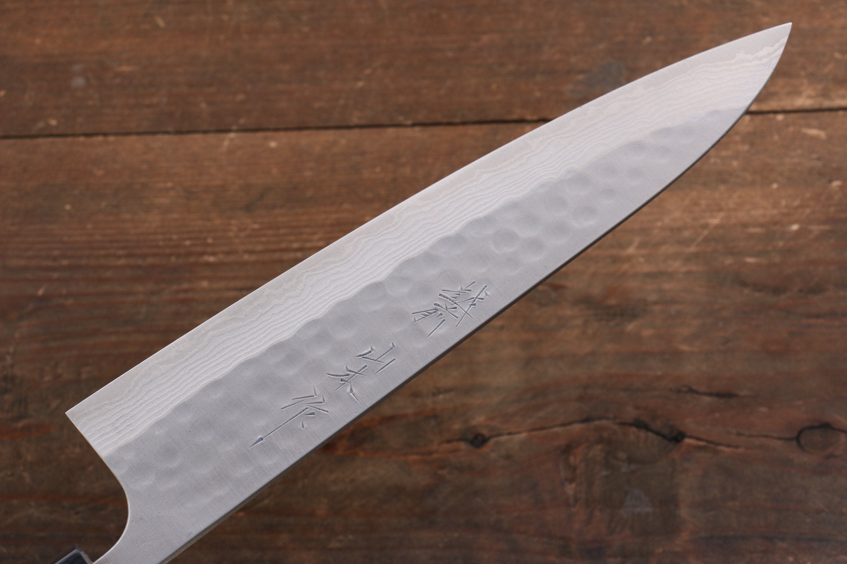Nao Yamamoto SRS13 Black Damascus Gyuto 210mm Cherry Blossoms Handle - Seisuke Knife