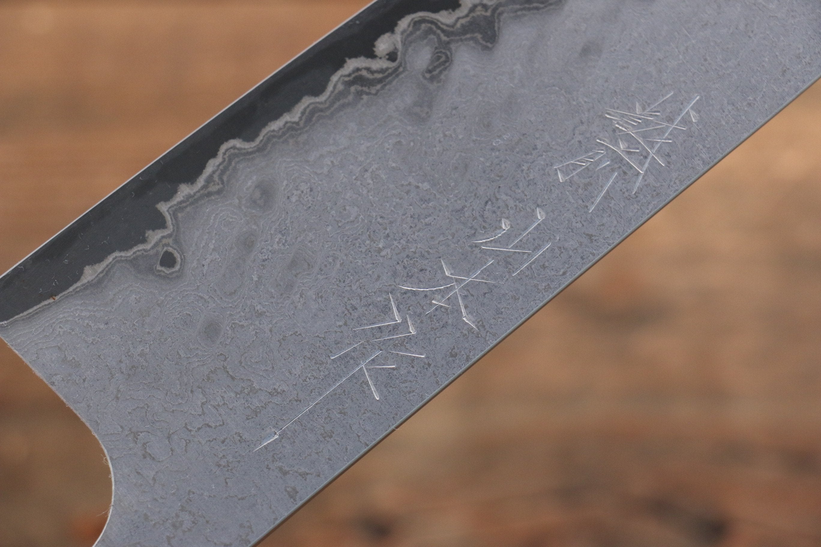 Nao Yamamoto VG10 Black Damascus Santoku 165mm Walnut Handle - Seisuke Knife