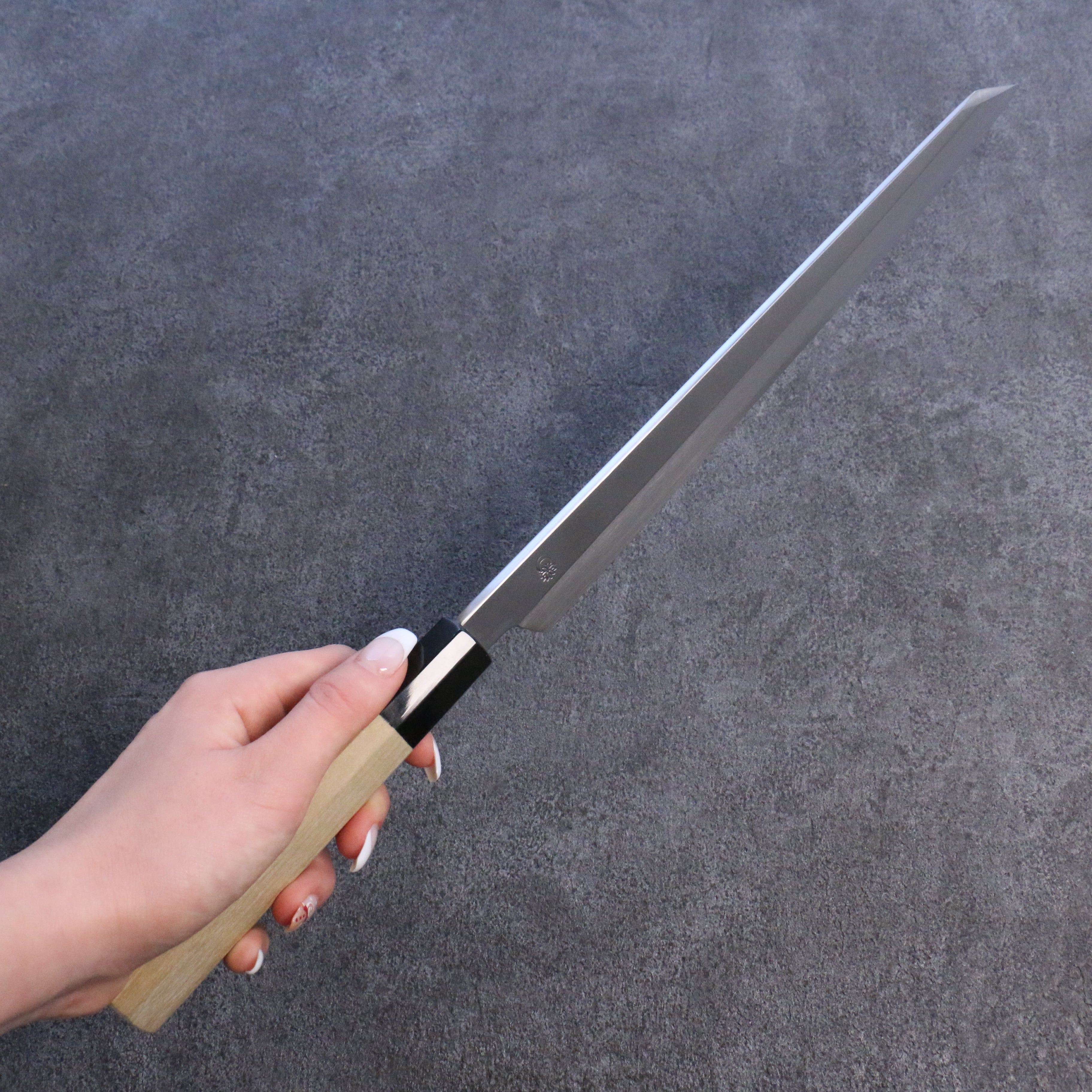 Kikuzuki Silver Steel No.3 Bokashi Kiritsuke Yanagiba 270mm Magnolia Handle - Seisuke Knife