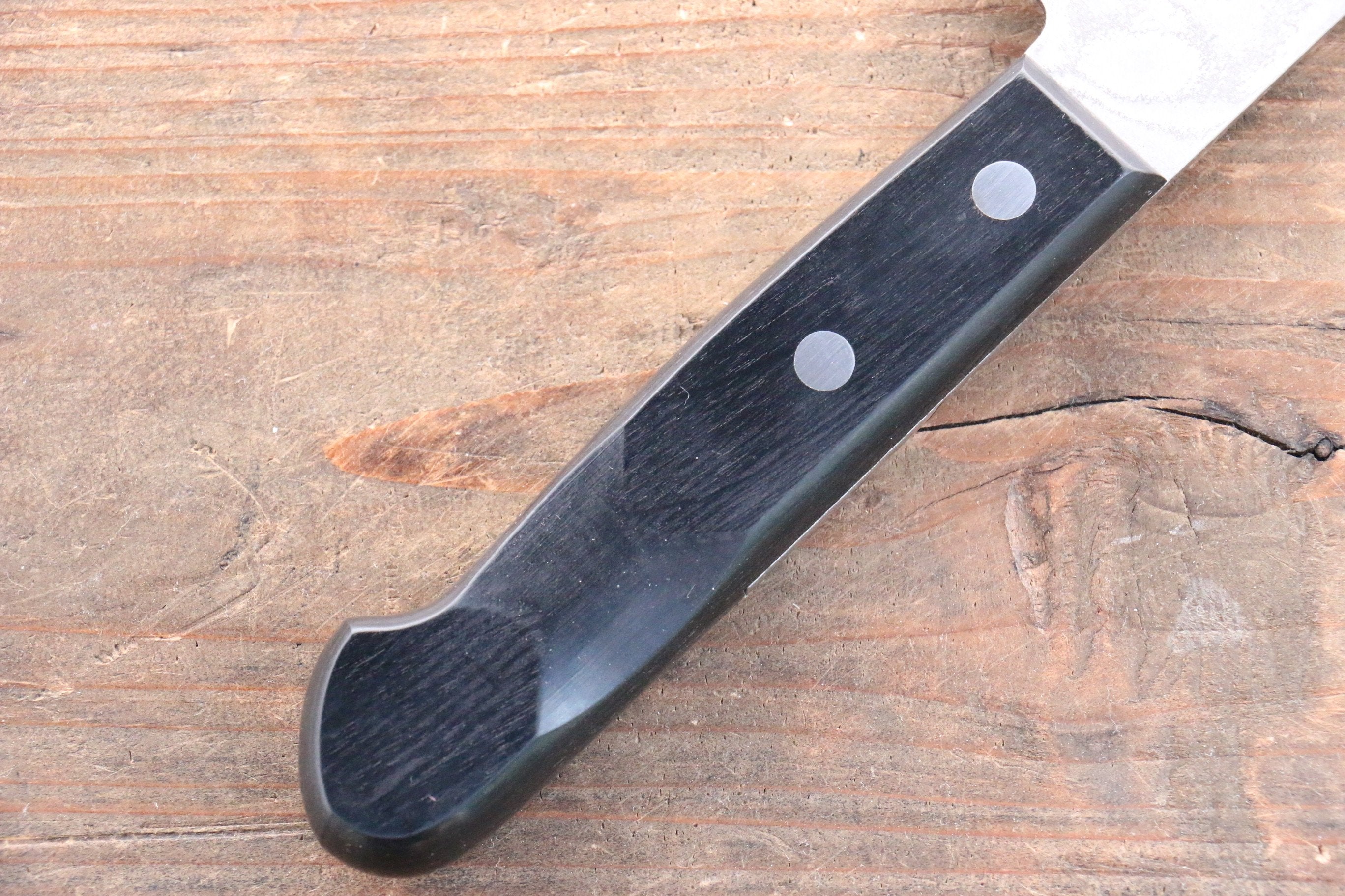 Nao Yamamoto VG10 Black Damascus Santoku 180mm Black Pakka wood - Seisuke Knife