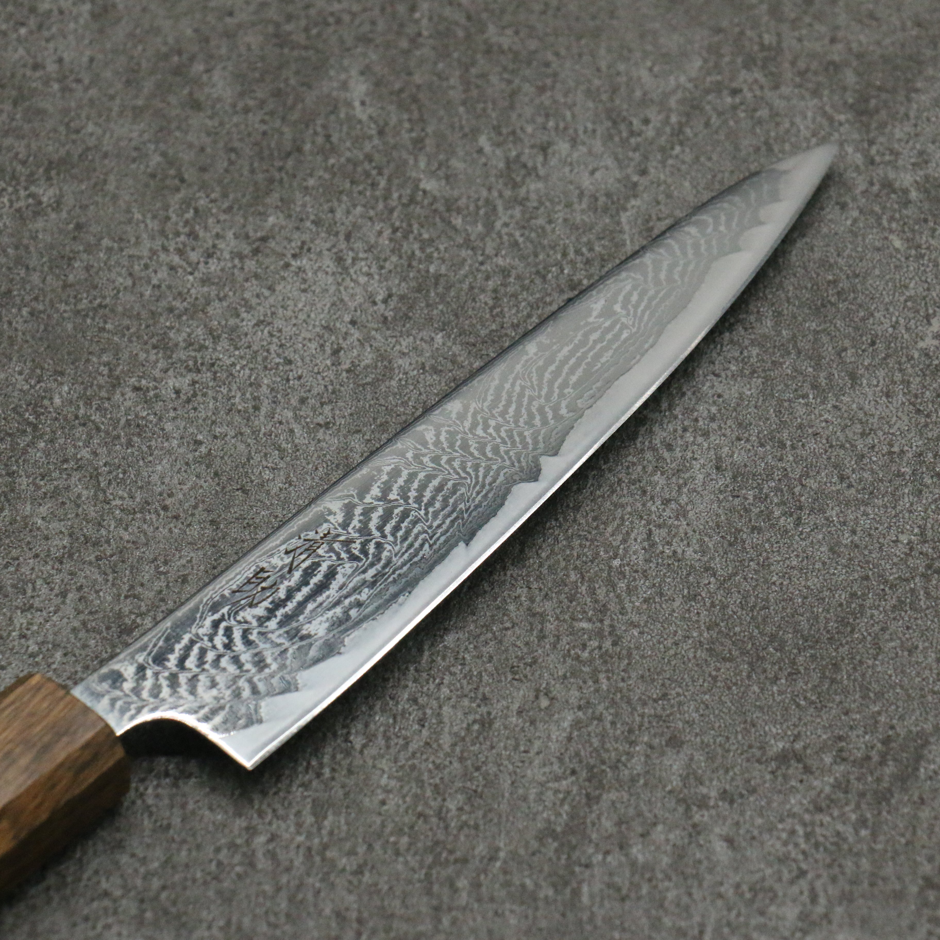 Seisuke Nami AUS10 Migaki Damascus Petty-Utility 150mm Oak Handle - Seisuke Knife
