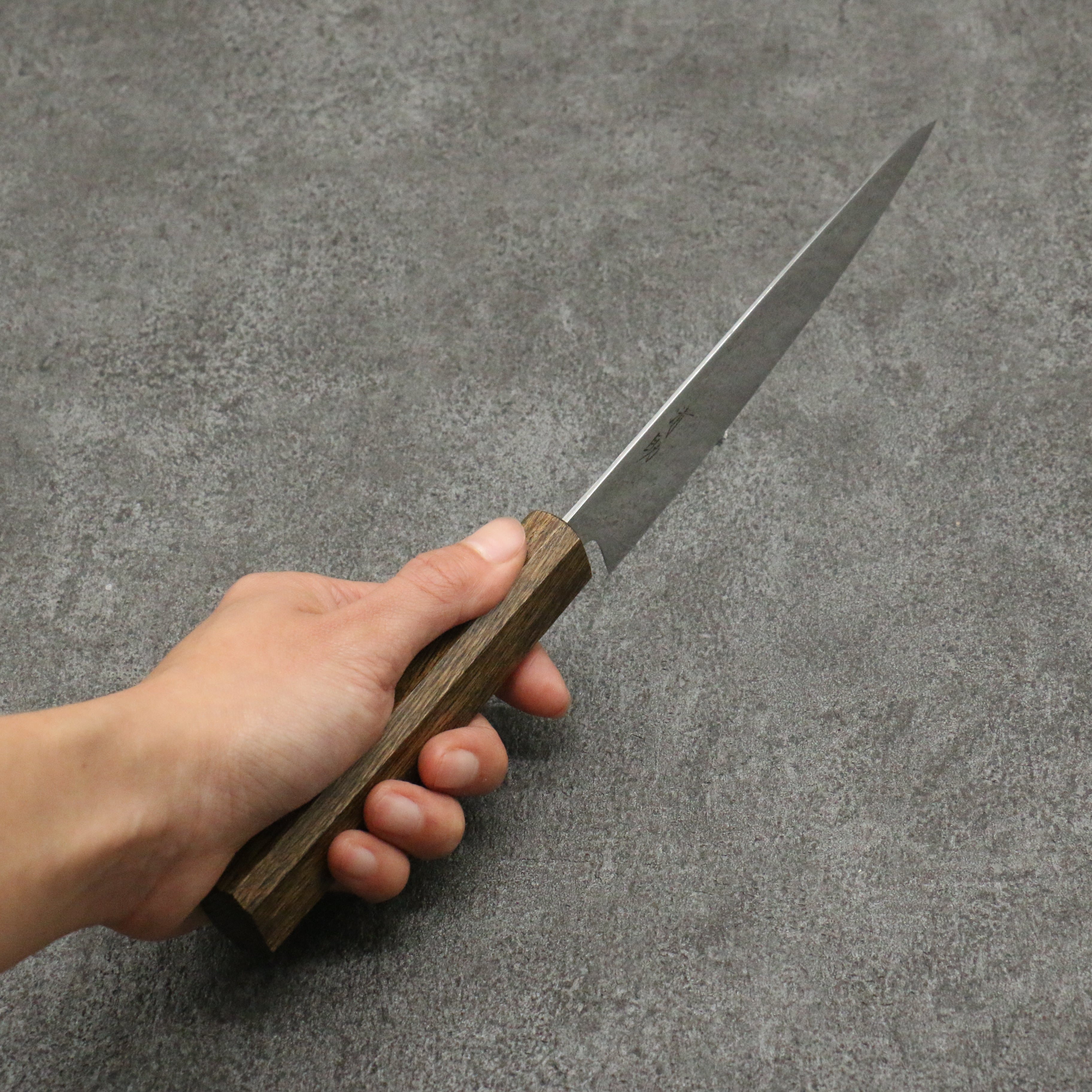 Seisuke Nami AUS10 Migaki Damascus Petty-Utility 150mm Oak Handle - Seisuke Knife