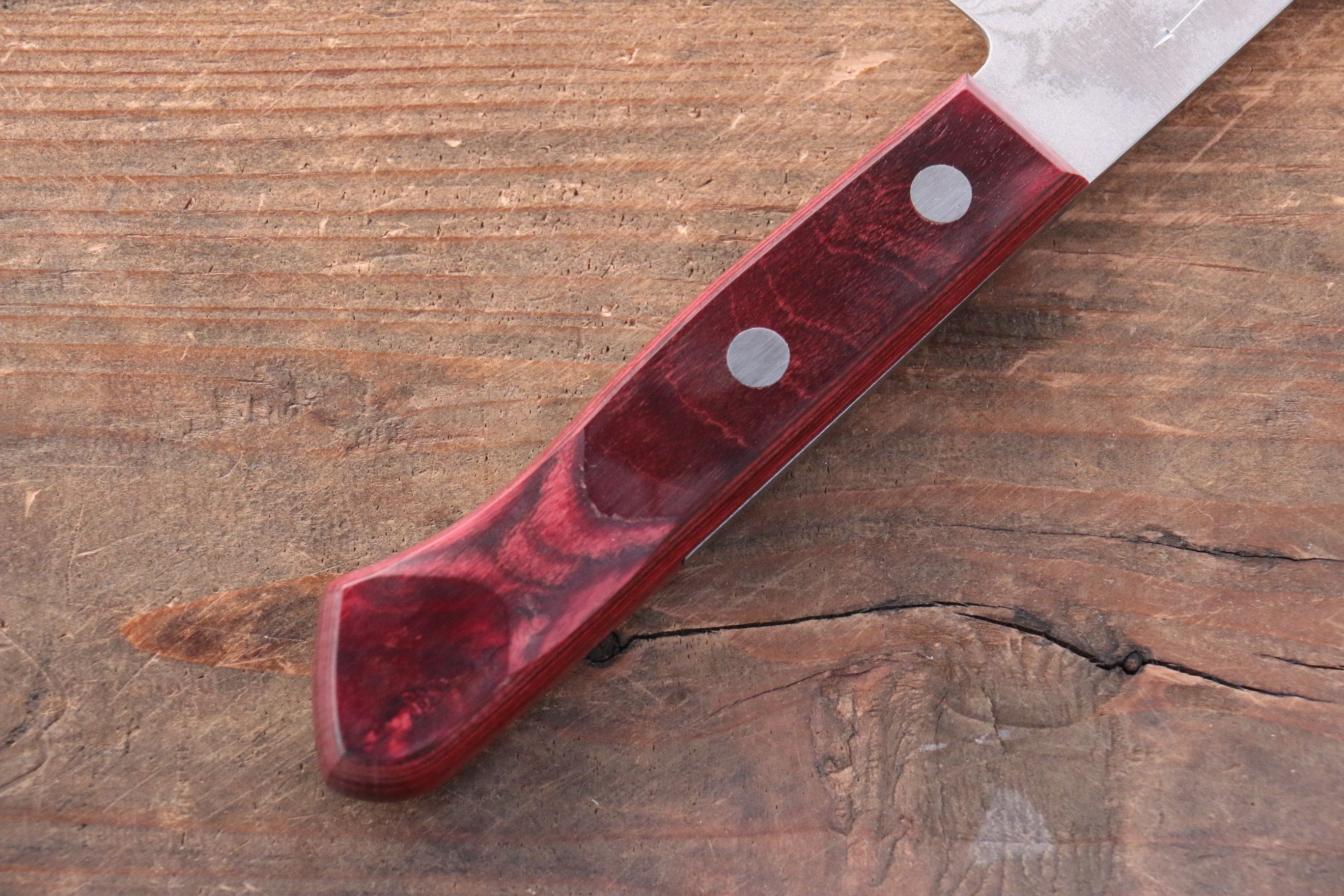 Nao Yamamoto VG10 Damascus Petty-Utility 135mm Red Pakkawood Handle - Seisuke Knife