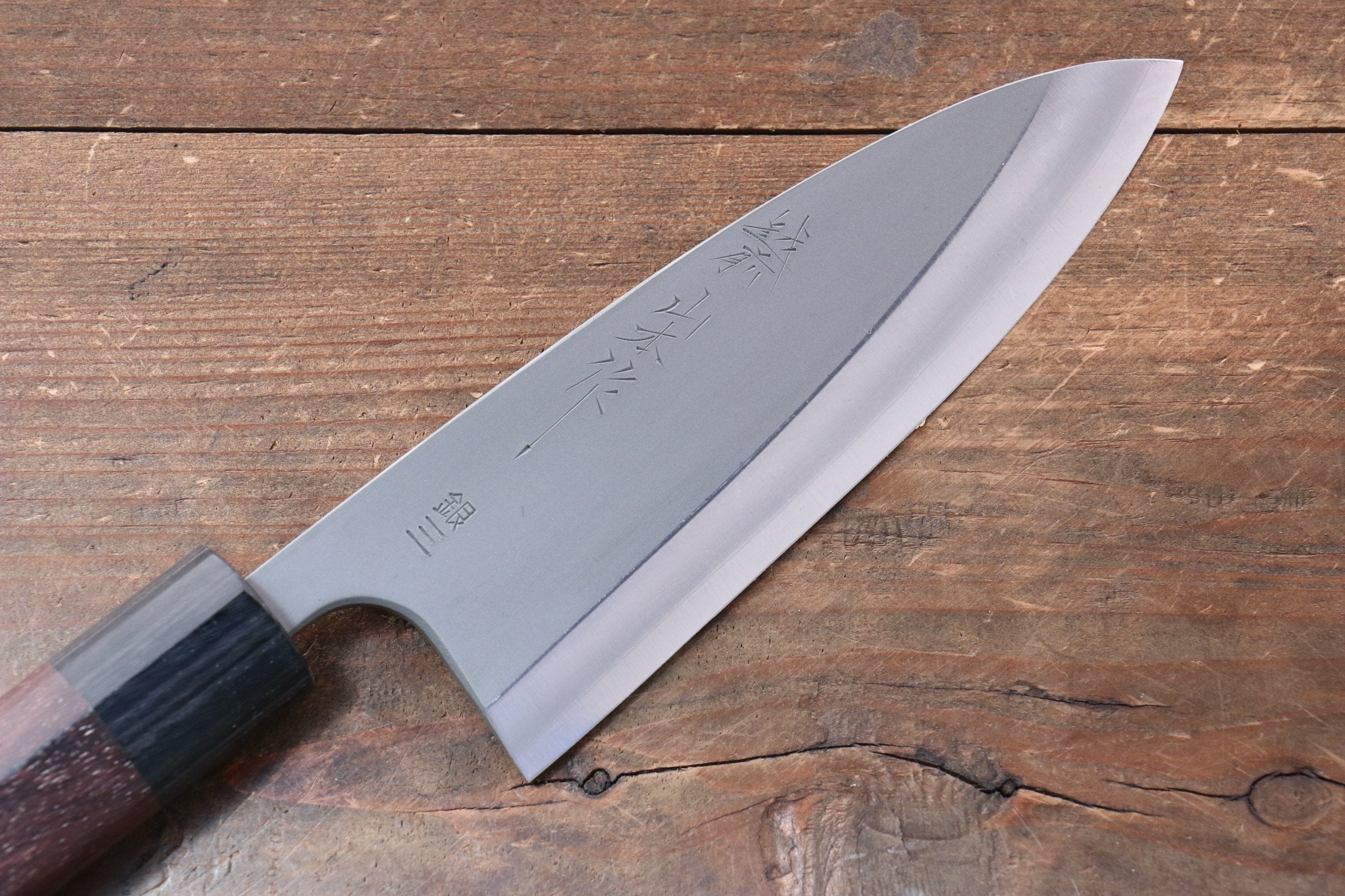 Nao Yamamoto Silver Steel No.3 Nashiji Deba 150mm Shitan Handle - Seisuke Knife