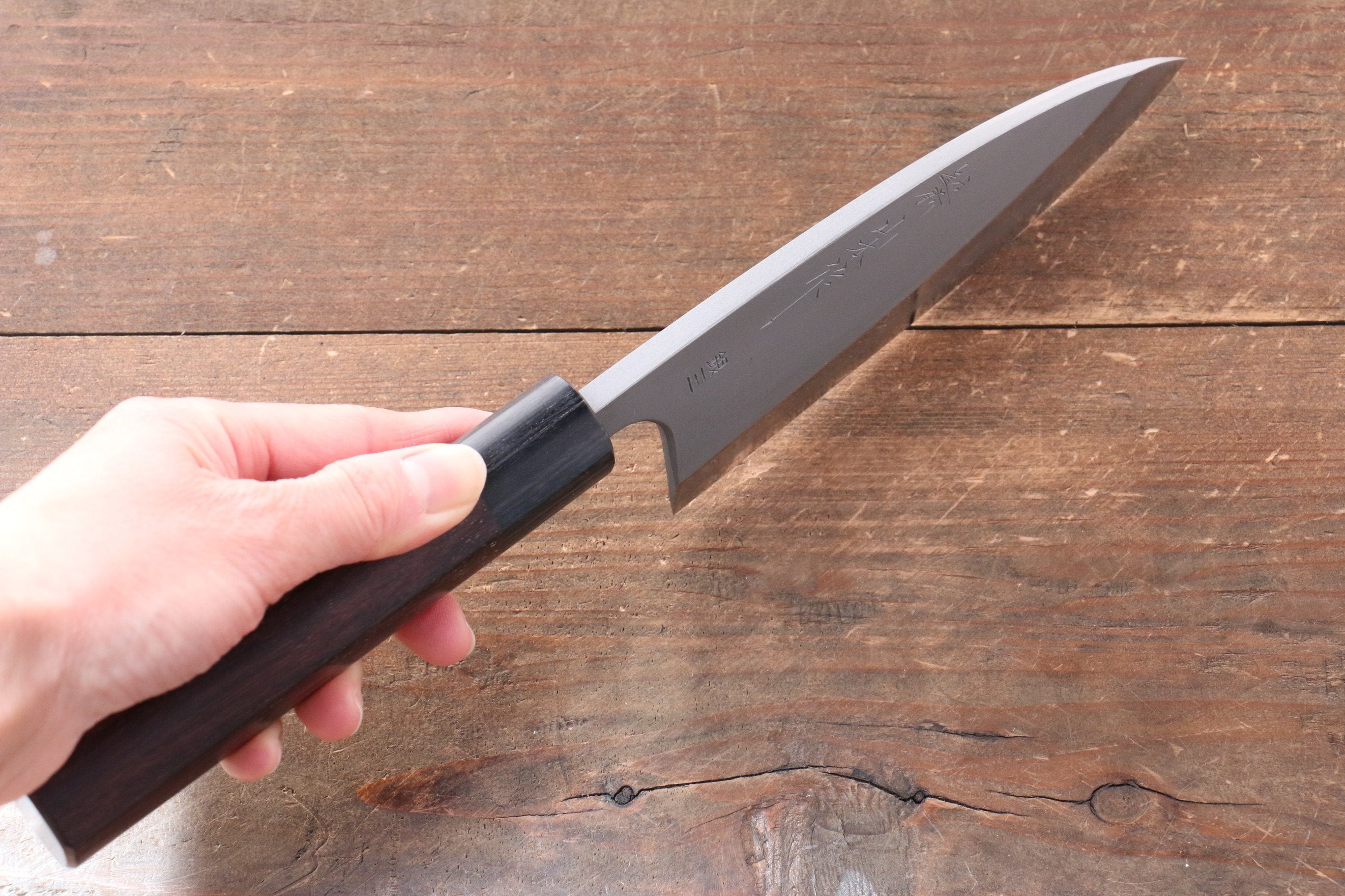 Nao Yamamoto Silver Steel No.3 Nashiji Deba 150mm Shitan Handle - Seisuke Knife