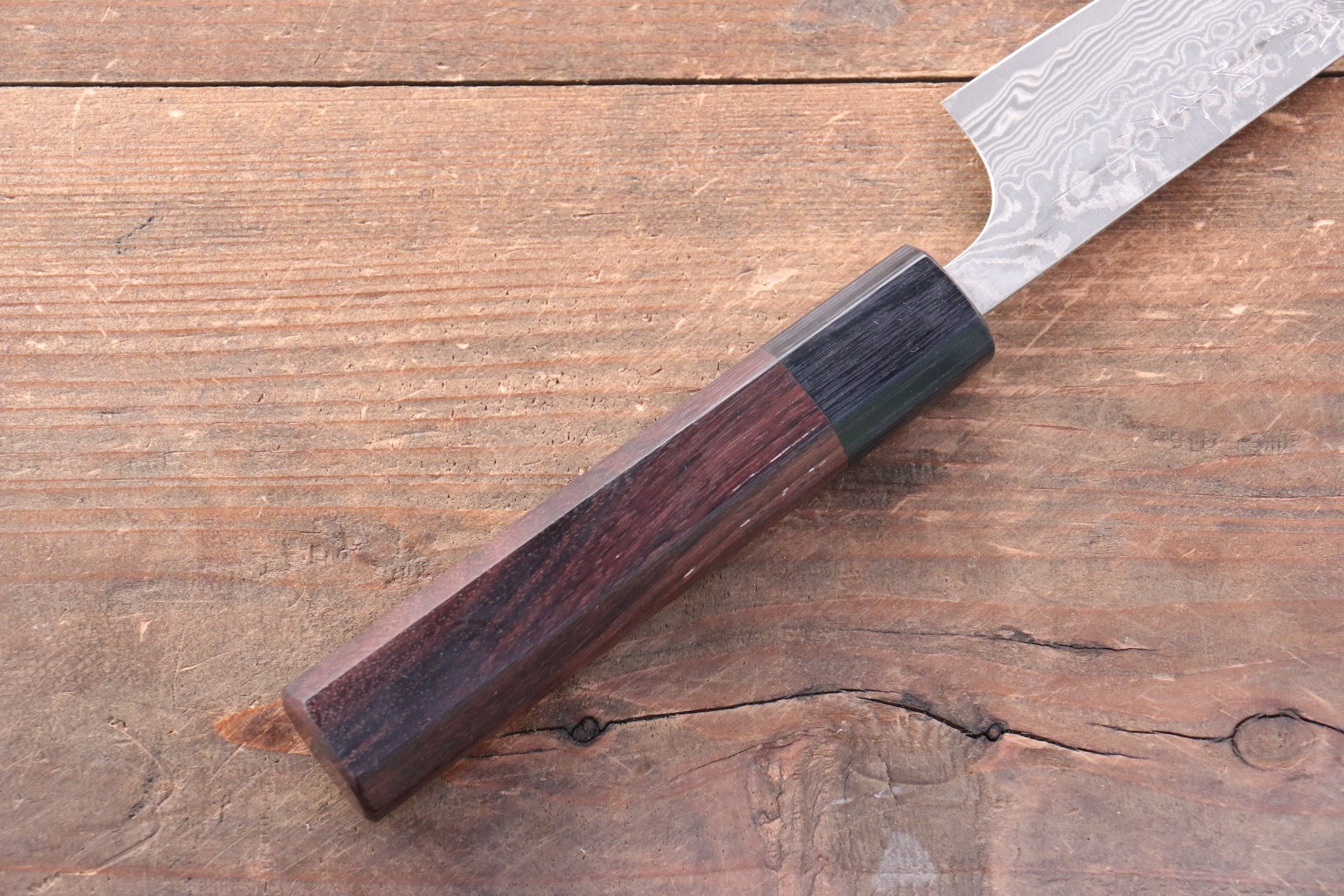 Nao Yamamoto SG2 Black Damascus Petty-Utility 140mm Shitan Handle - Seisuke Knife