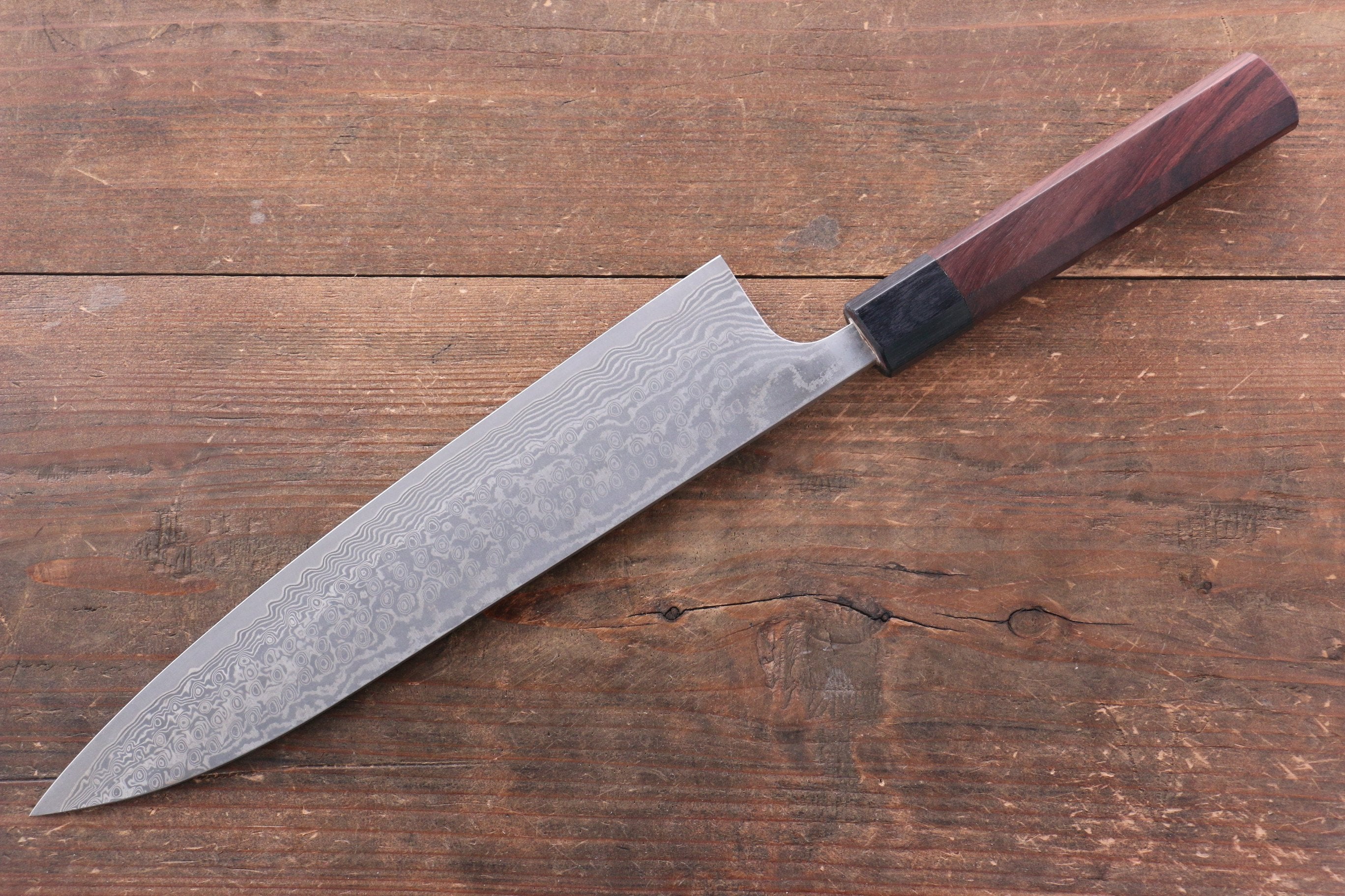 Nao Yamamoto SG2 Black Damascus Gyuto 240mm Shitan Handle - Seisuke Knife