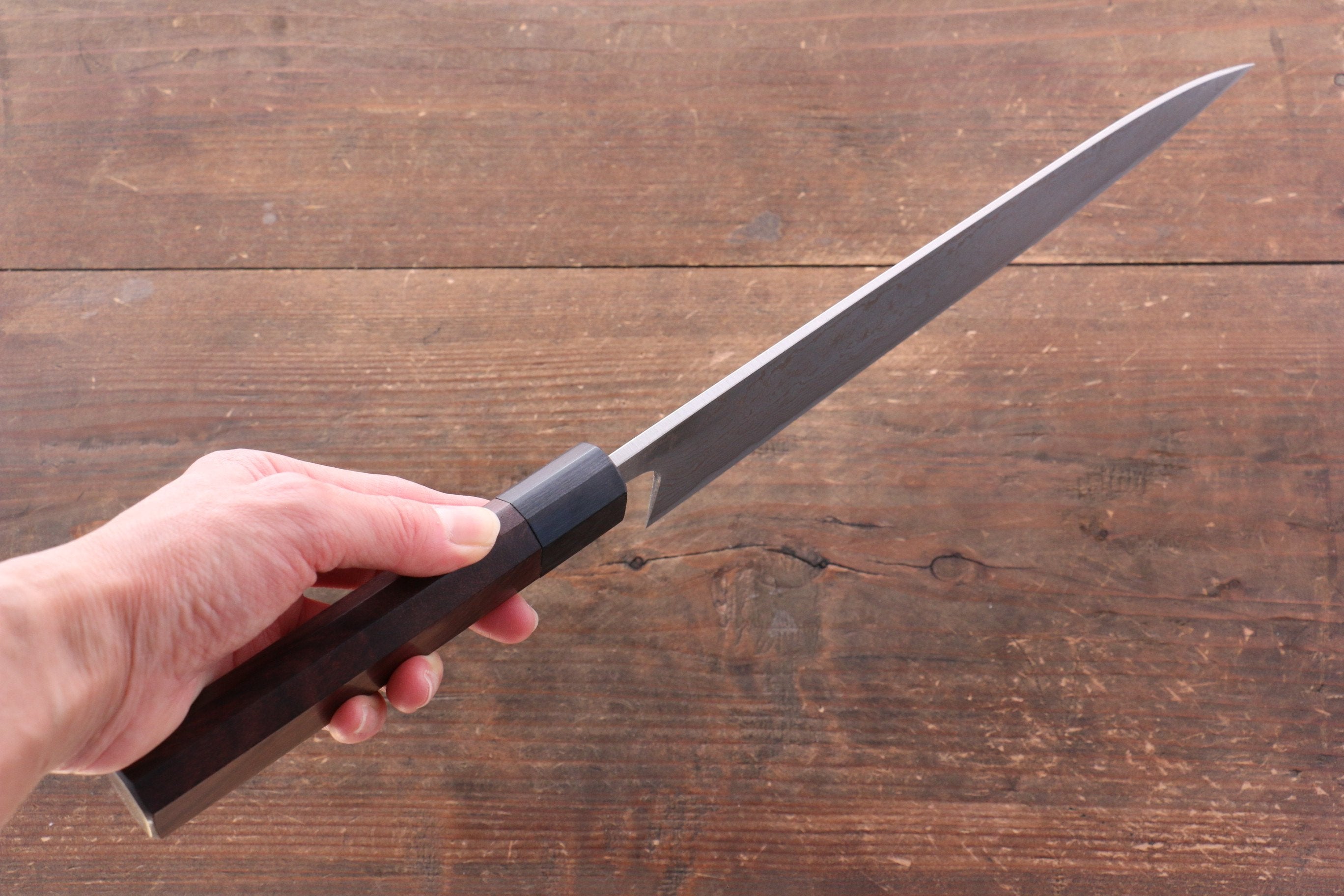 Nao Yamamoto SG2 Black Damascus Gyuto 240mm Shitan Handle - Seisuke Knife