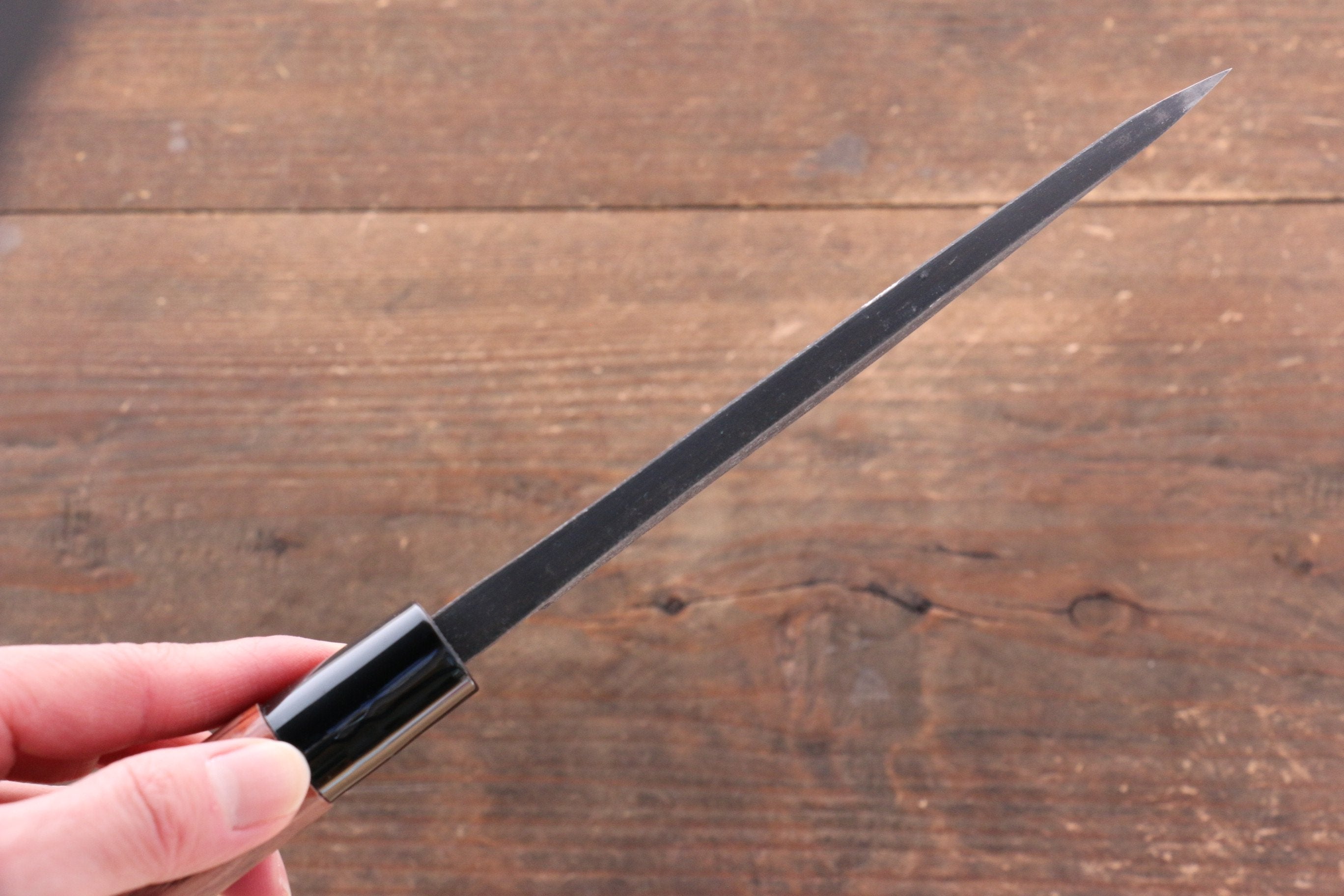 Nao Yamamoto White Steel No.1 Kurouchi Deba 150mm with Bubinga Wood Handle - Seisuke Knife