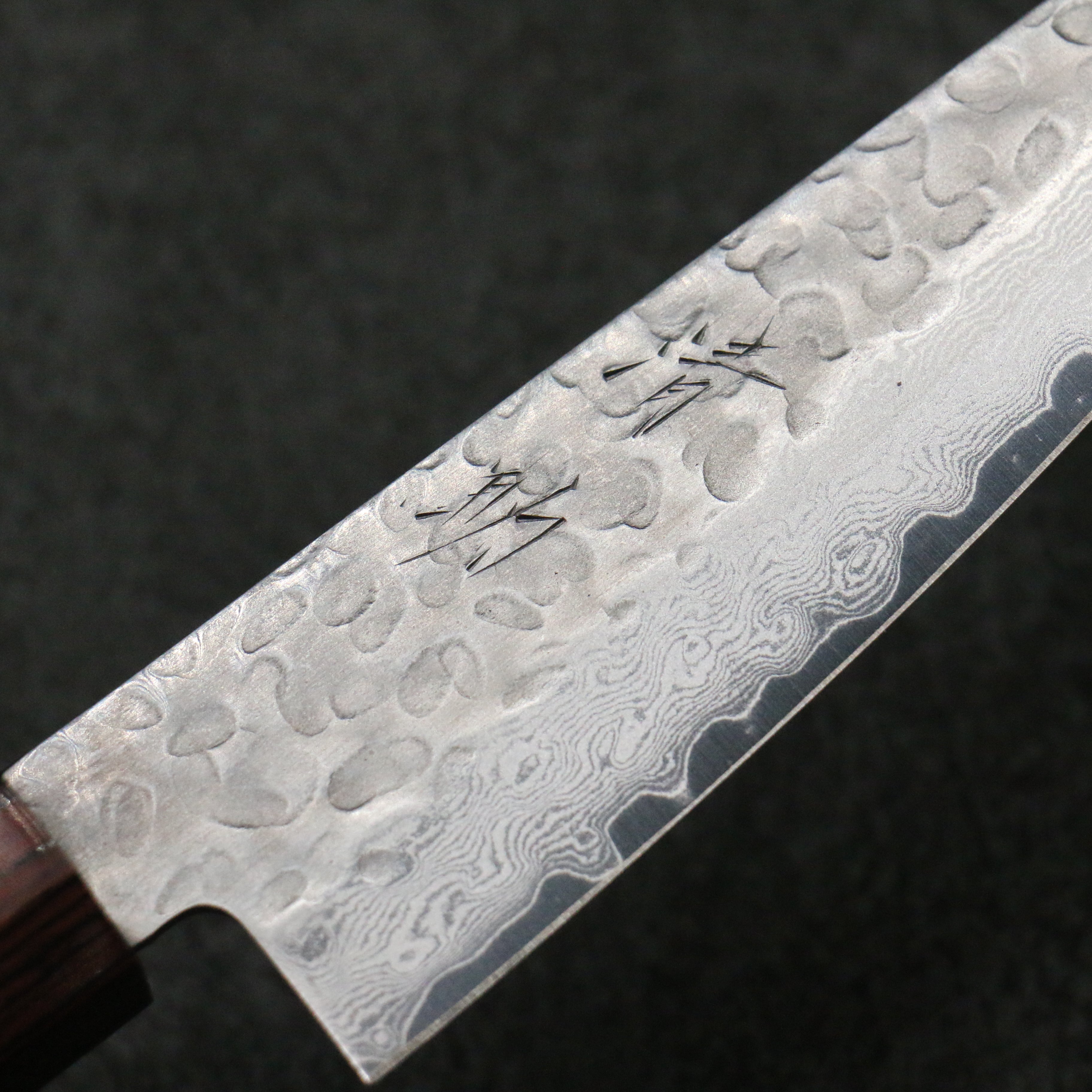 Seisuke VG10 Small Santoku 135mm Black Pakka wood Handle - Seisuke Knife