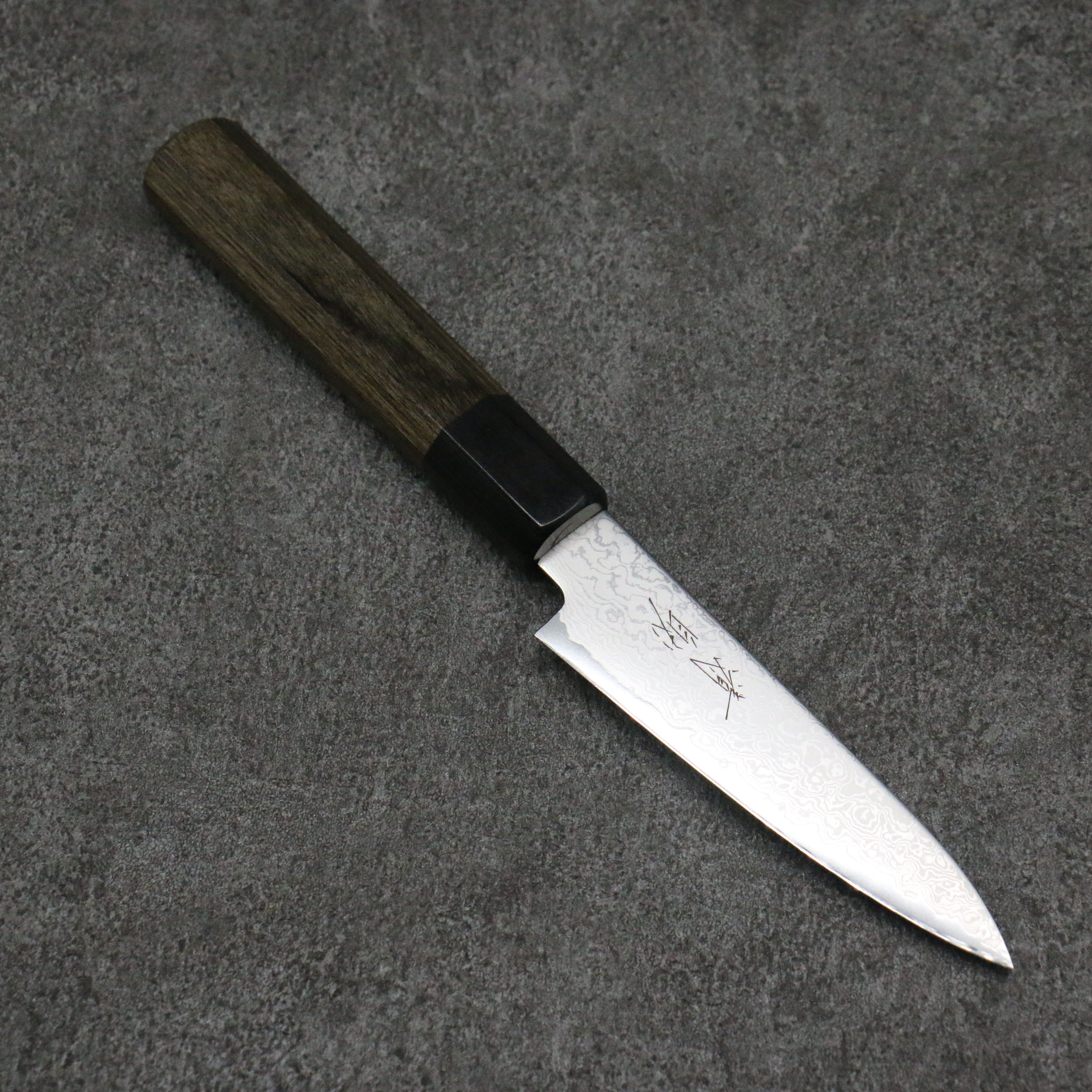 Seisuke VG10 Damascus Petty-Utility 105mm Gray Pakkawood Handle - Seisuke Knife