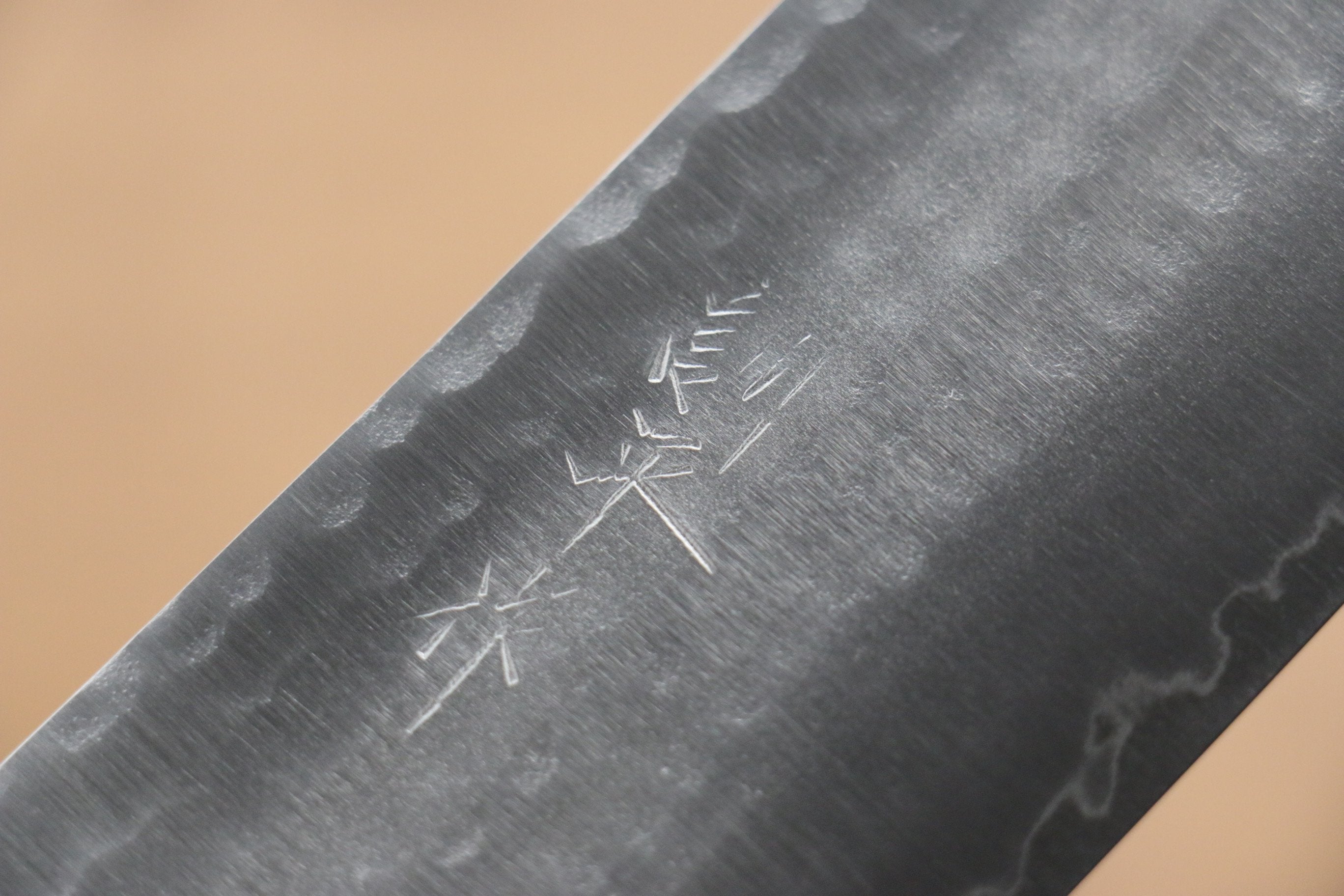 Kunihira VG1 Hammered Nakiri 165mm with Shitan Handle and Red Pakkawood Ferrule - Seisuke Knife