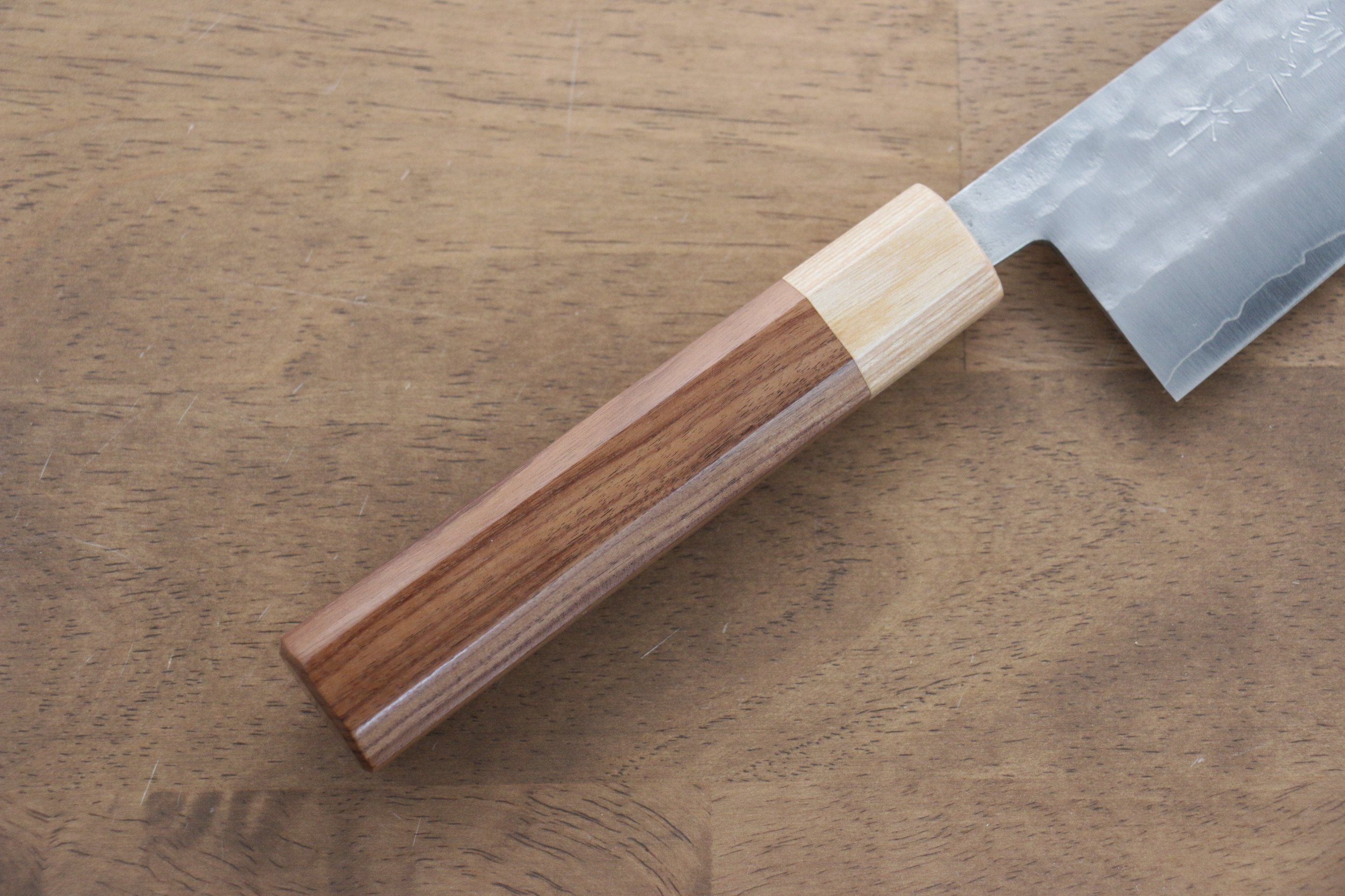 Kunihira VG1 Hammered Santoku 170mm with Morado Handle - Seisuke Knife