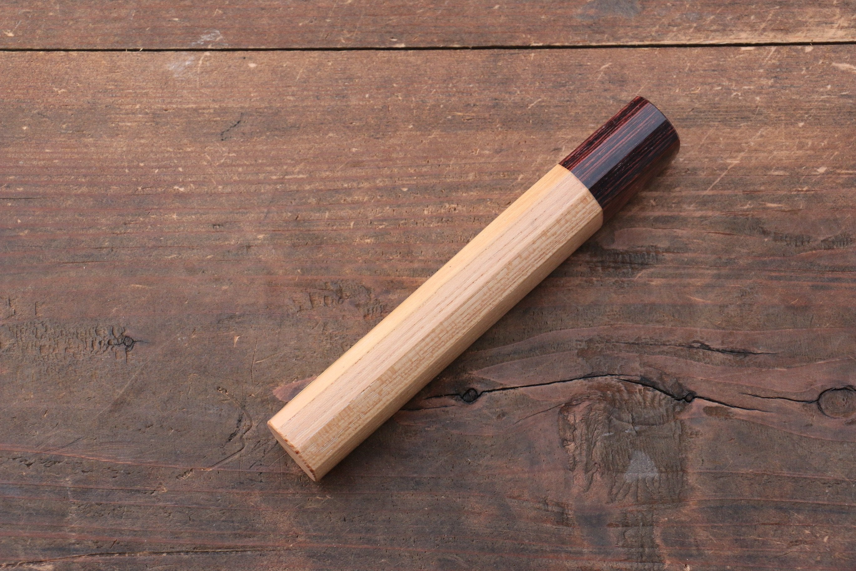 Octagonal Keyaki Elm Knife Handle (Medium) - Seisuke Knife