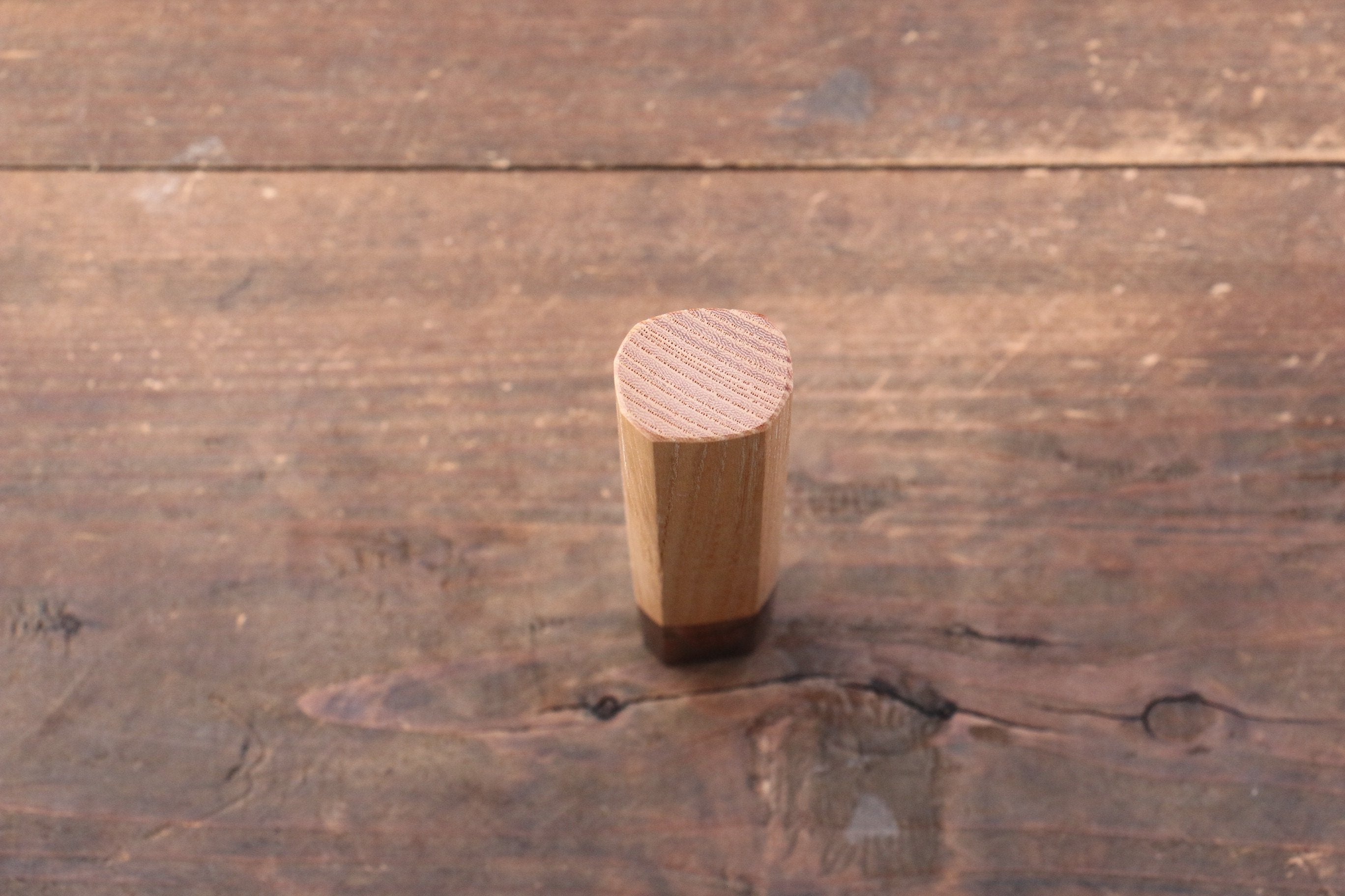 Octagonal Keyaki Elm Knife Handle (Medium) - Seisuke Knife