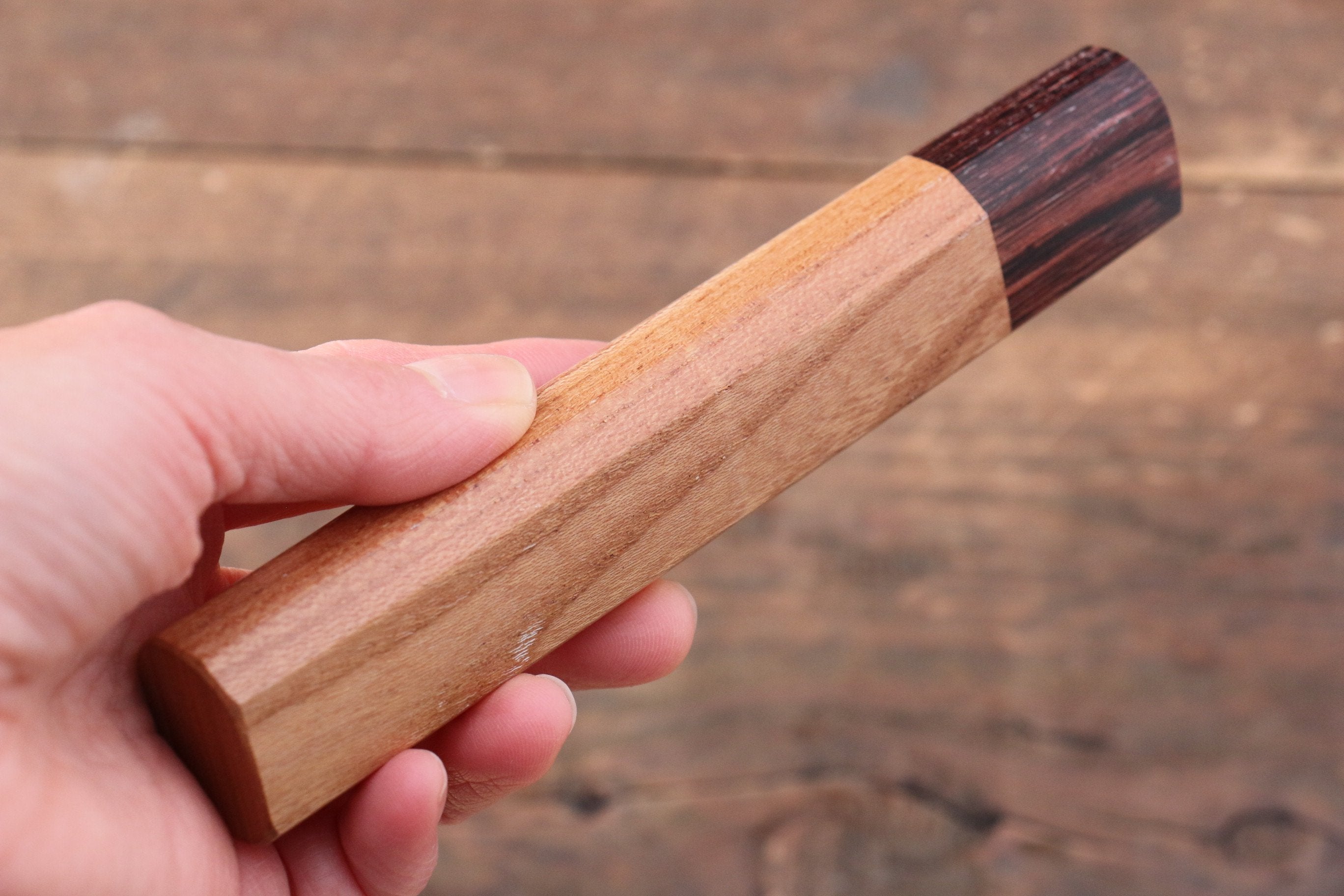 Octagonal Keyaki Elm Knife Handle (Large) - Seisuke Knife