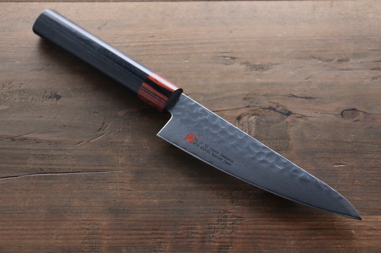 Iseya VG10 33 Layer Damascus Japanese Petty 80mm, Petty 150mm, Santoku 180mm, Small Santoku 135mm, Gyuto 210mm & Sushi Chef Knife 210mm Knife Set - Seisuke Knife