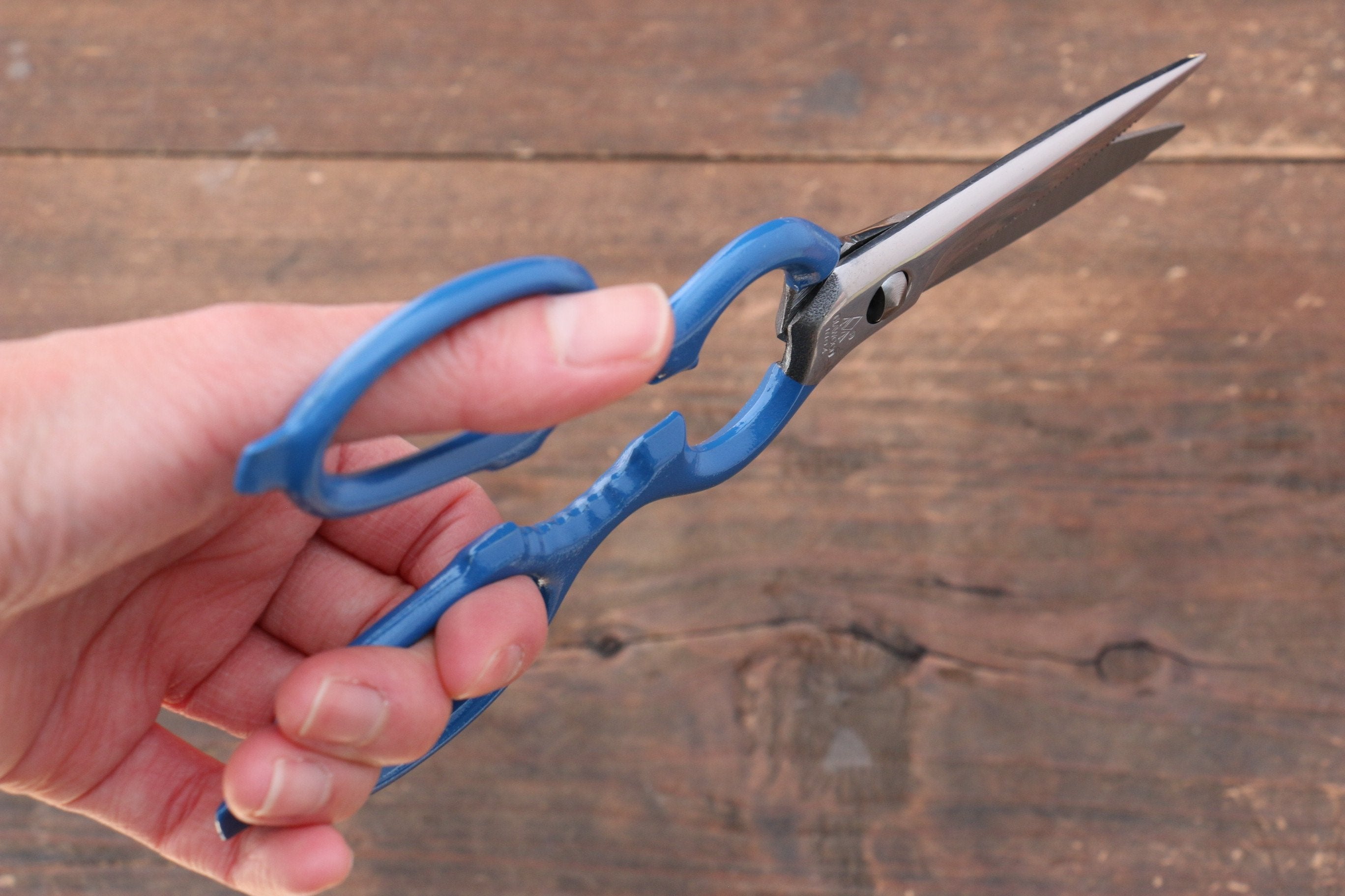 MT INOX Stainless Steel Scissors Blue Handle - Seisuke Knife