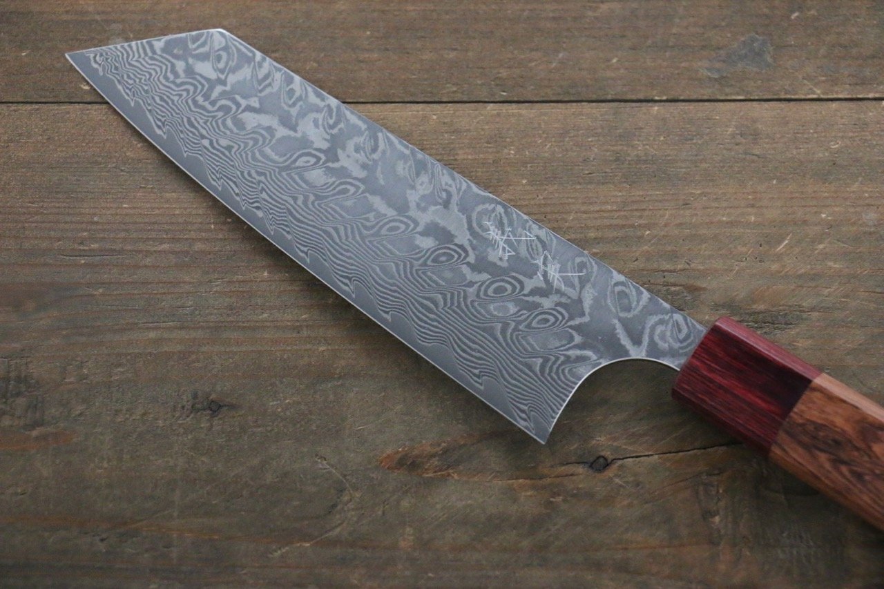 Yoshimi Kato SG2 Damascus Bunka 170mm Honduras (ferrule: Red Pakka wood) Handle - Seisuke Knife