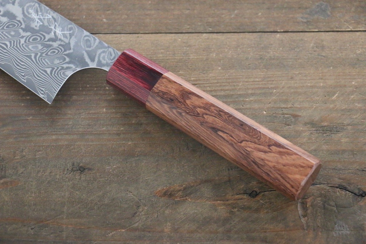 Yoshimi Kato SG2 Damascus Bunka 170mm Honduras (ferrule: Red Pakka wood) Handle - Seisuke Knife