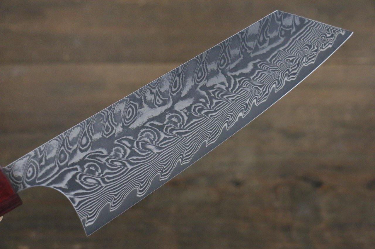 Yoshimi Kato SG2 Damascus Bunka 170mm Honduras (ferrule: Red Pakka wood) Handle - Seisuke Knife