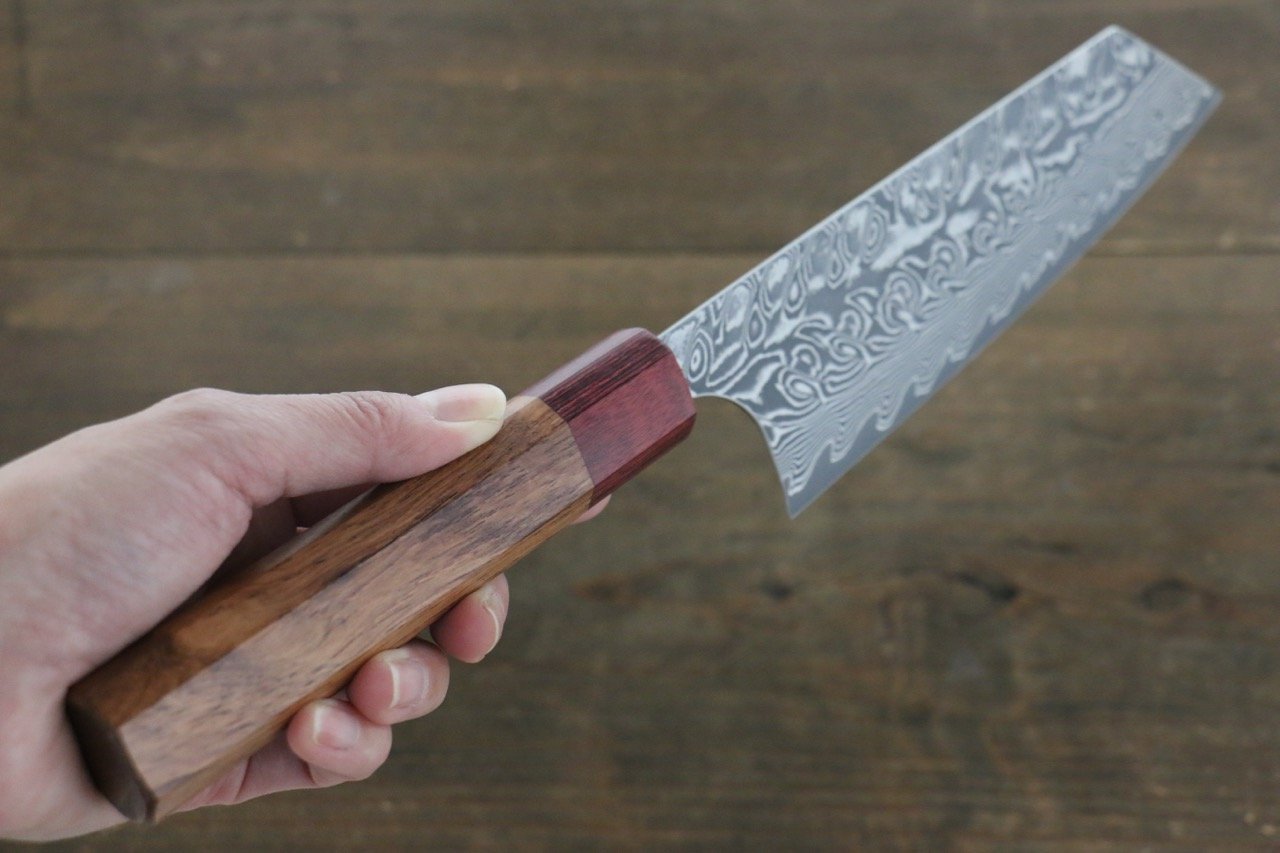 Yoshimi Kato SG2 Damascus Bunka 170mm Honduras (ferrule: Red Pakka wood) Handle - Seisuke Knife