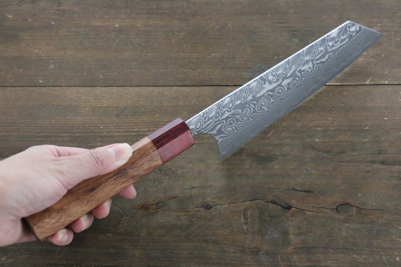 Yoshimi Kato SG2 Damascus Bunka 170mm Honduras (ferrule: Red Pakka wood) Handle - Seisuke Knife