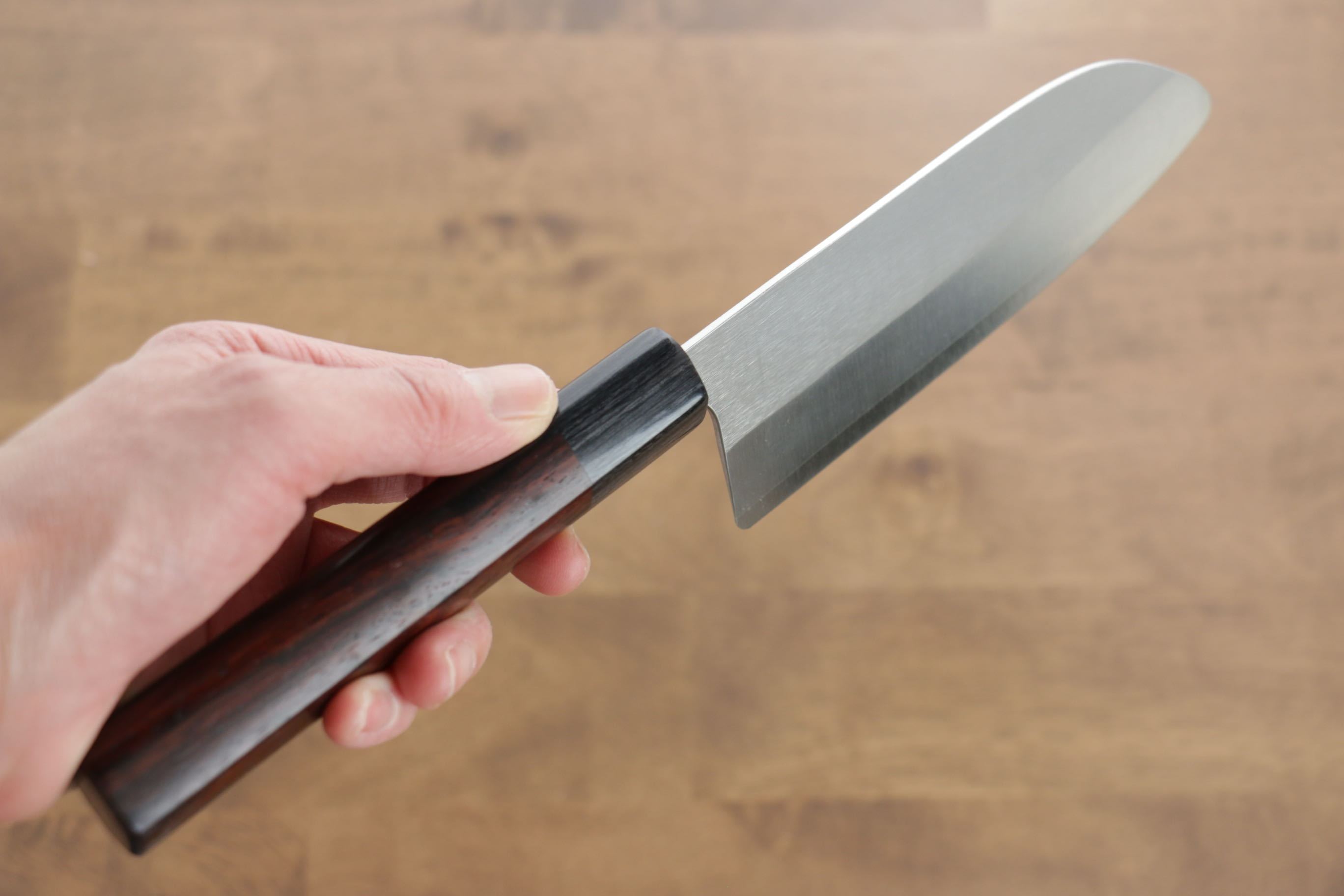 Shungo Ogata SG2 Santoku(Maru) 150mm Shitan Handle - Seisuke Knife