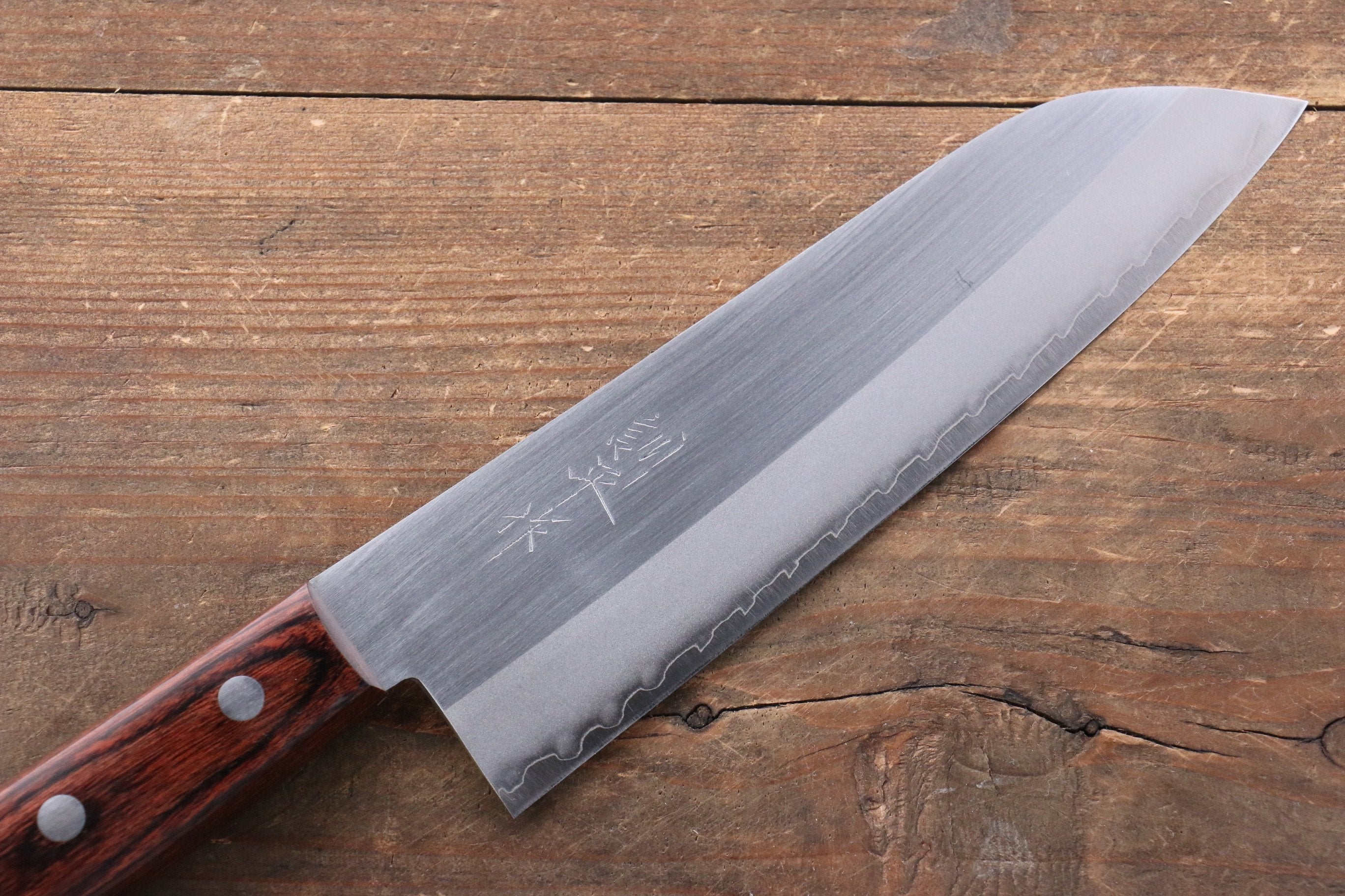 Kunihira VG1 Migaki Finished Santoku 170mm Mahogany Handle - Seisuke Knife