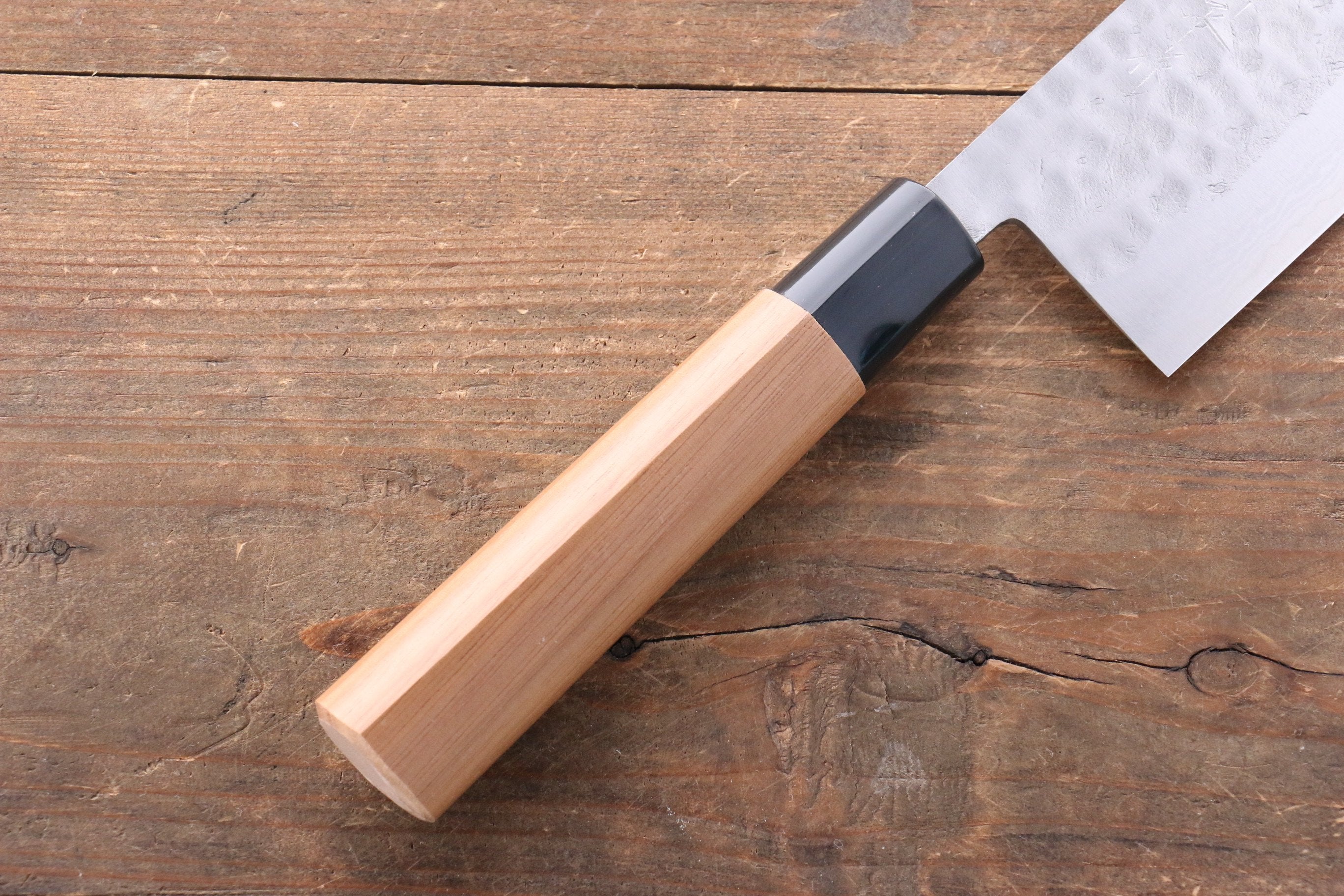 Kunihira Tanryu VG1 Damascus Nakiri 165mm Walnut Handle - Seisuke Knife