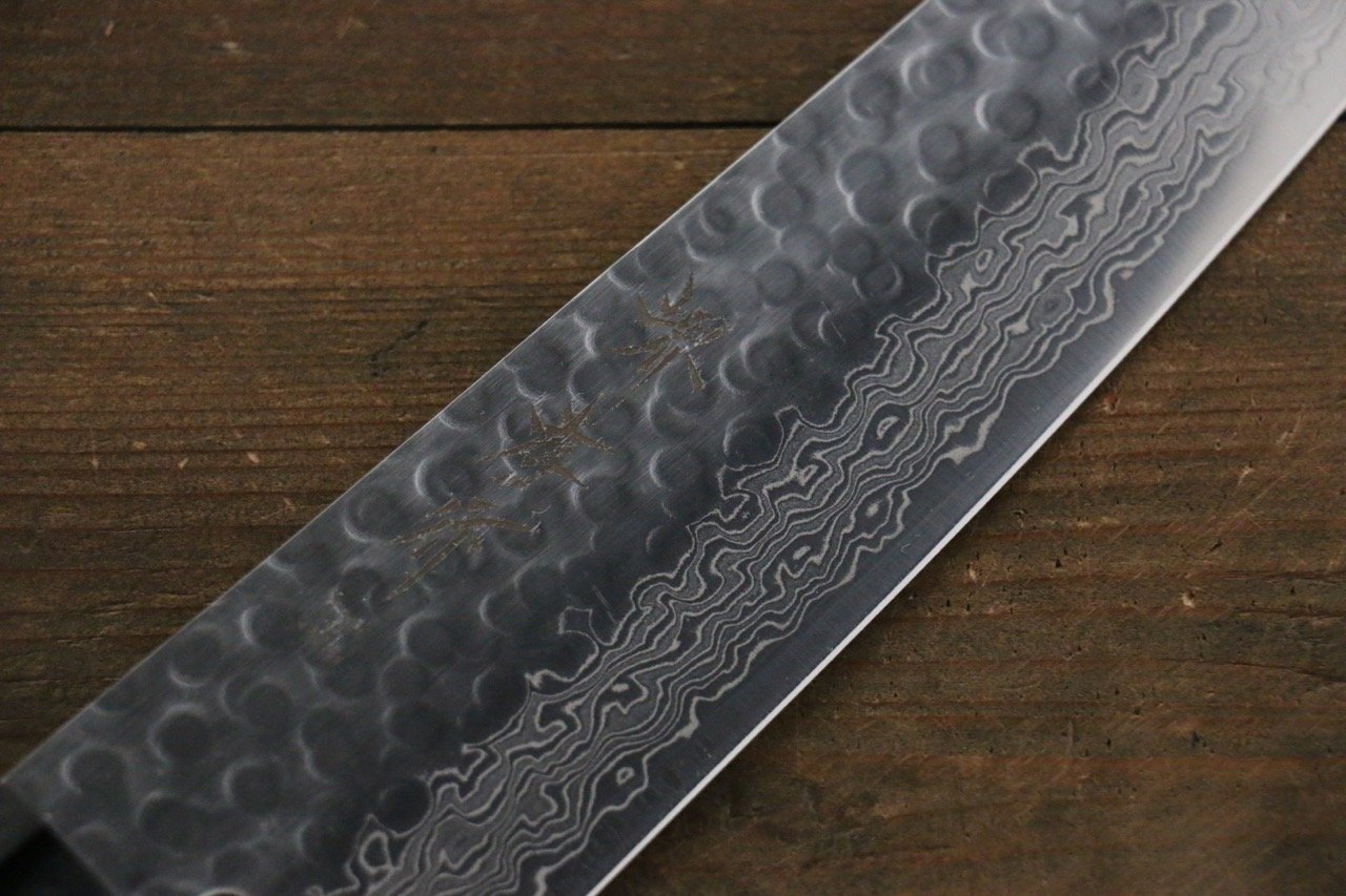 Sakai Takayuki 45 Layer Damascus Japanese Chef's Santoku Knife 180mm with Shitan Handle - Seisuke Knife